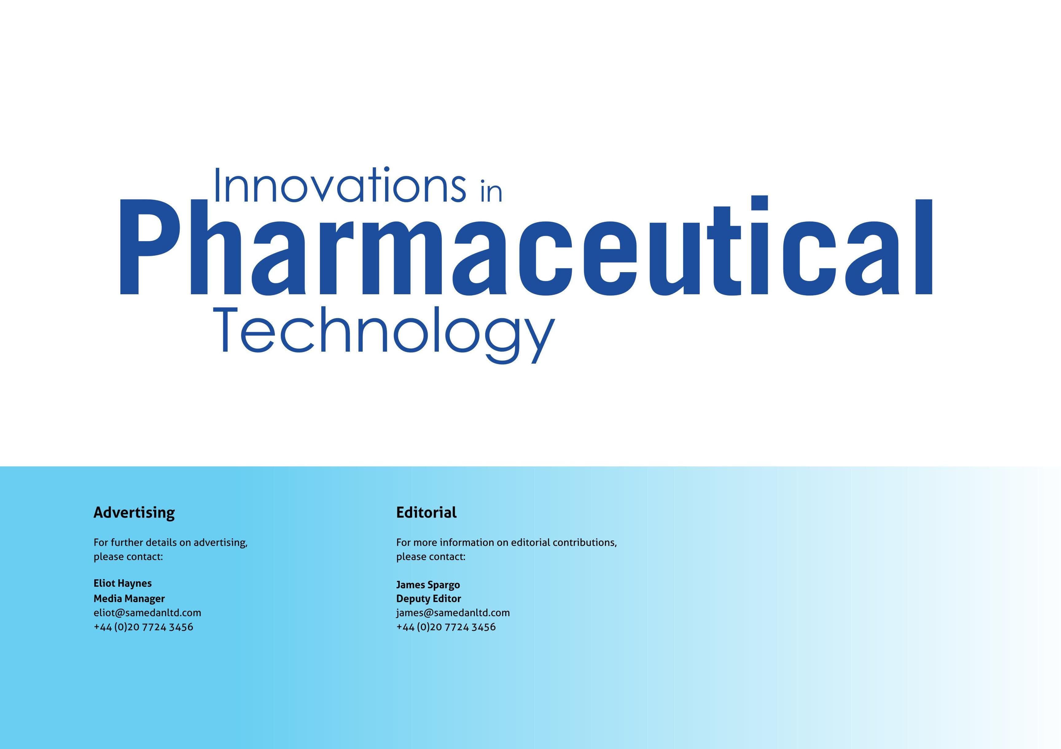 Innovations in Pharmaceutical Technology