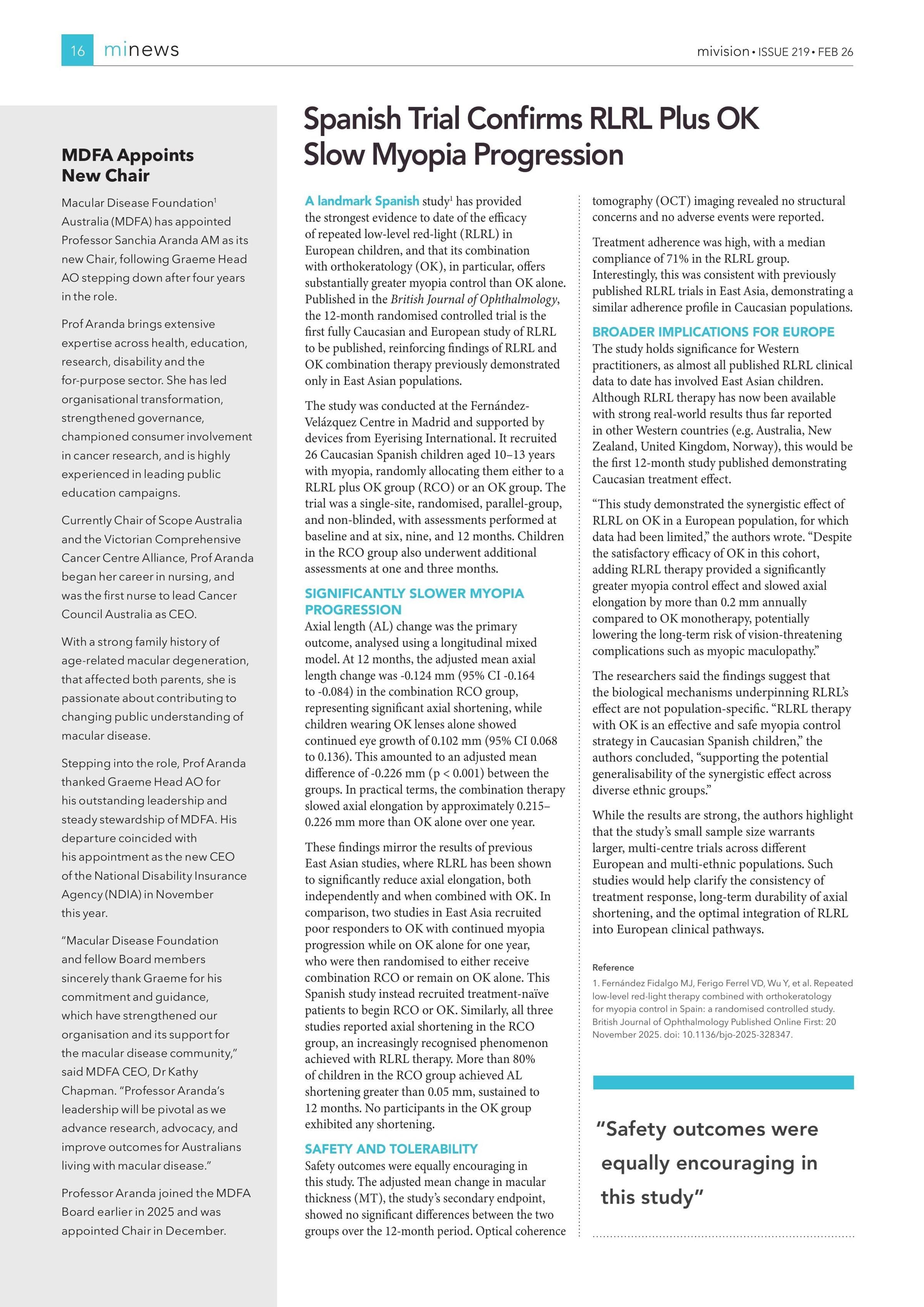 MDFA Appoints New Chair