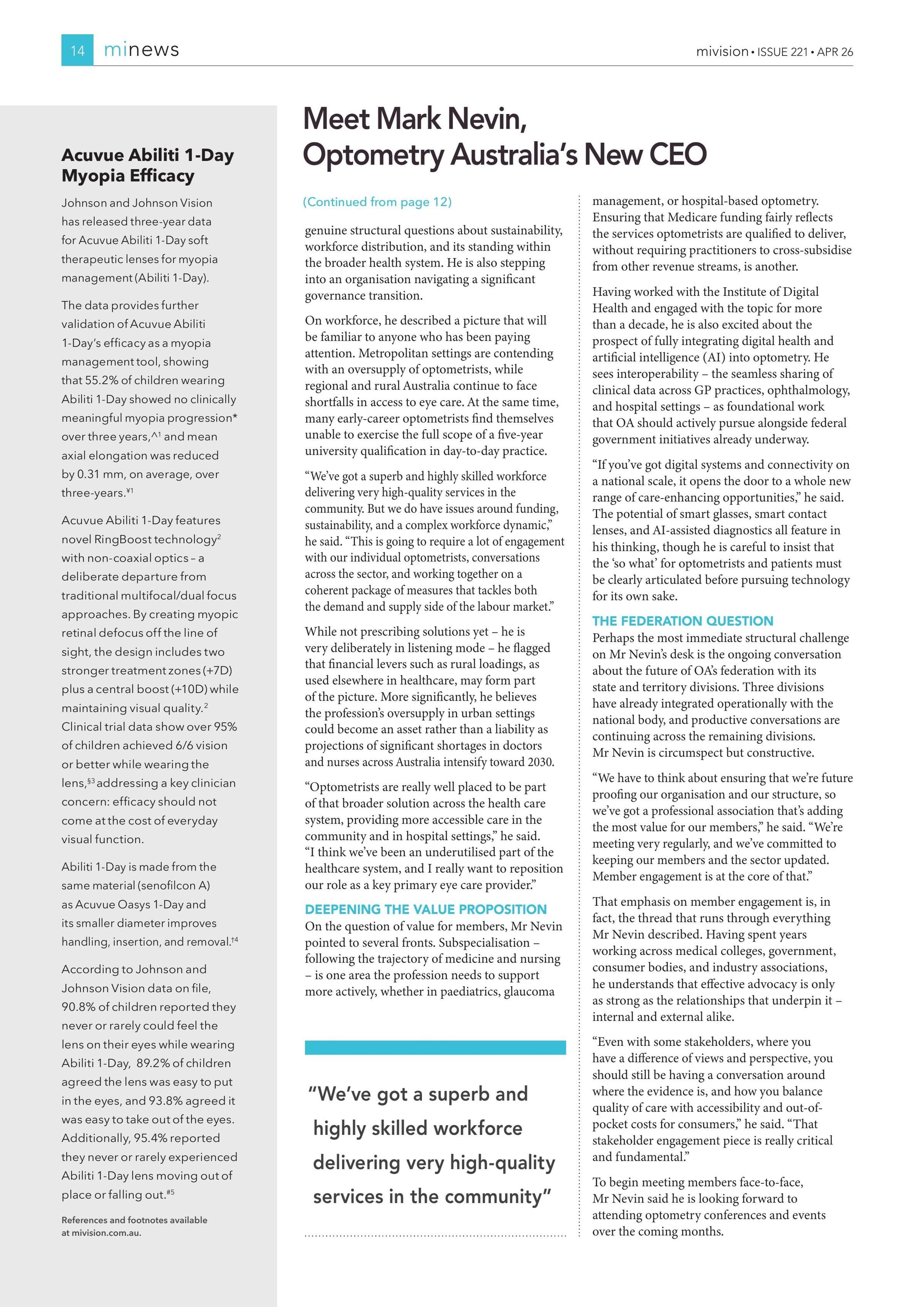 Acuvue Abiliti 1Day Myopia Efficacy