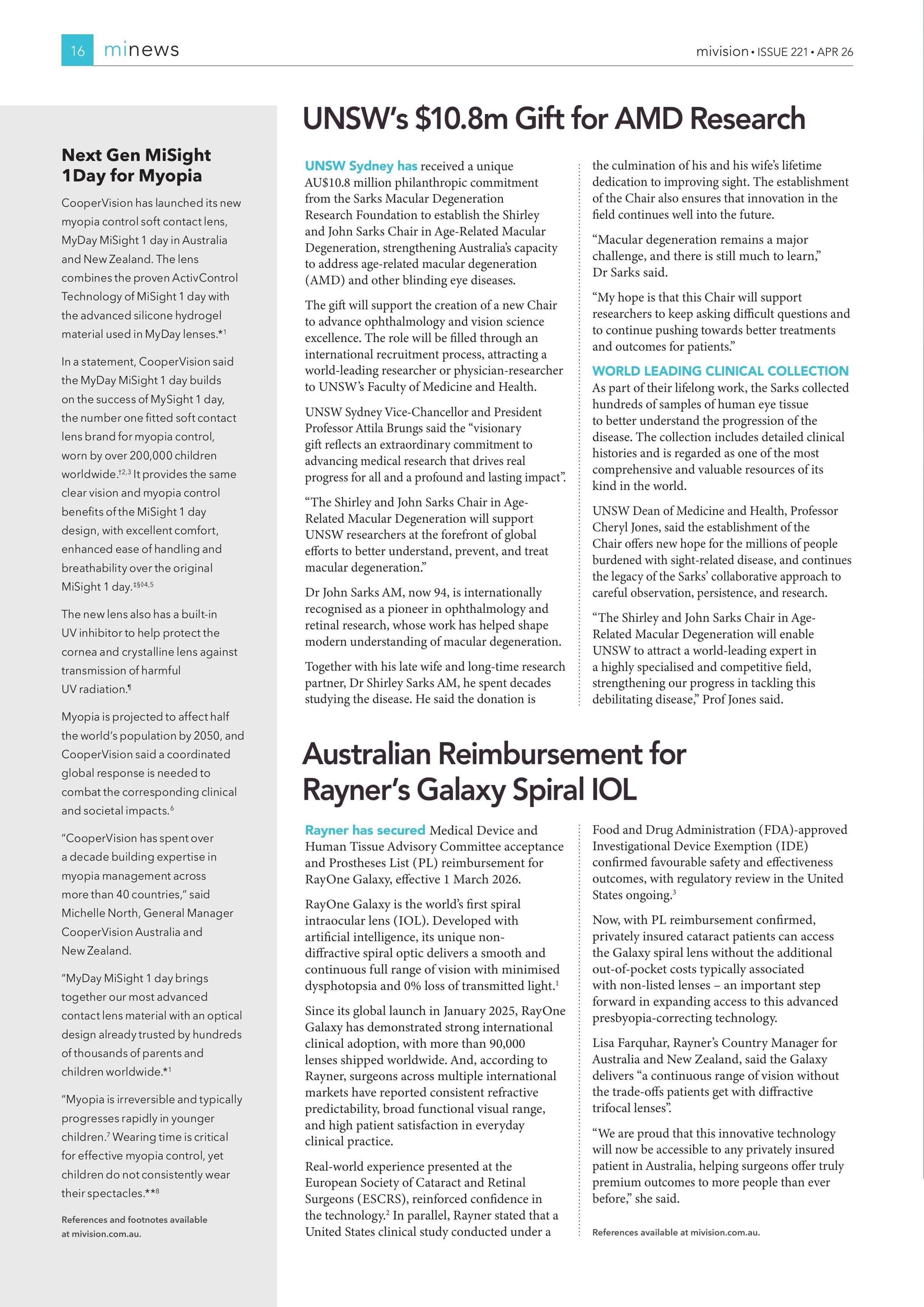 Next Gen MiSight 1Day for Myopia