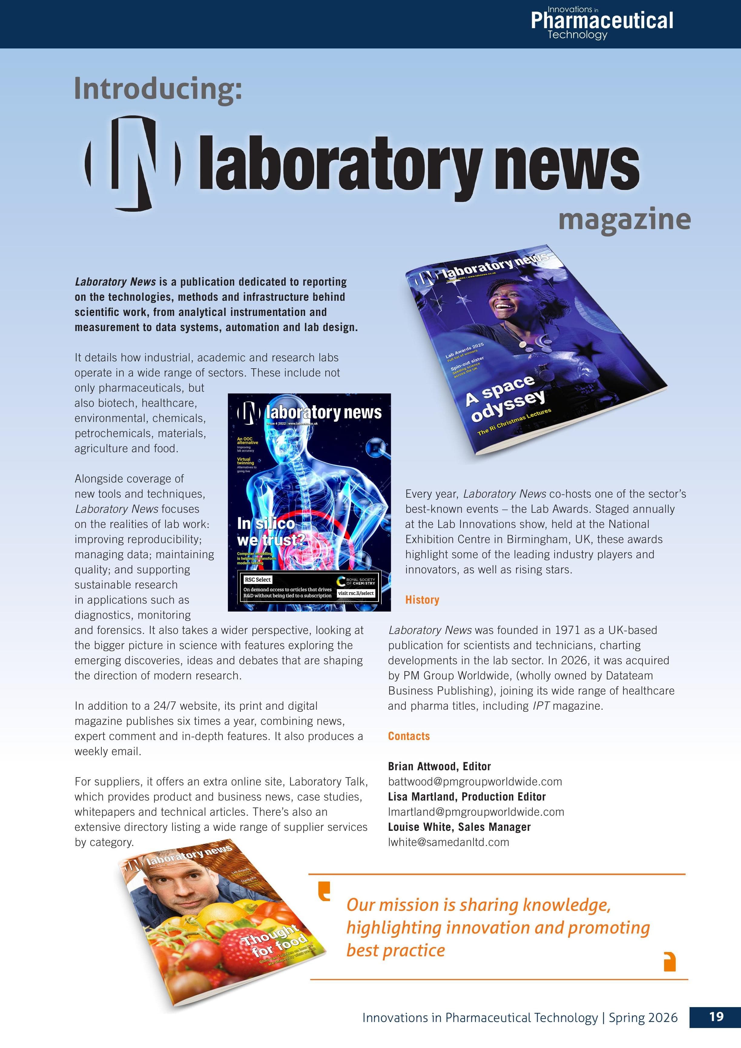 Laboratory news
