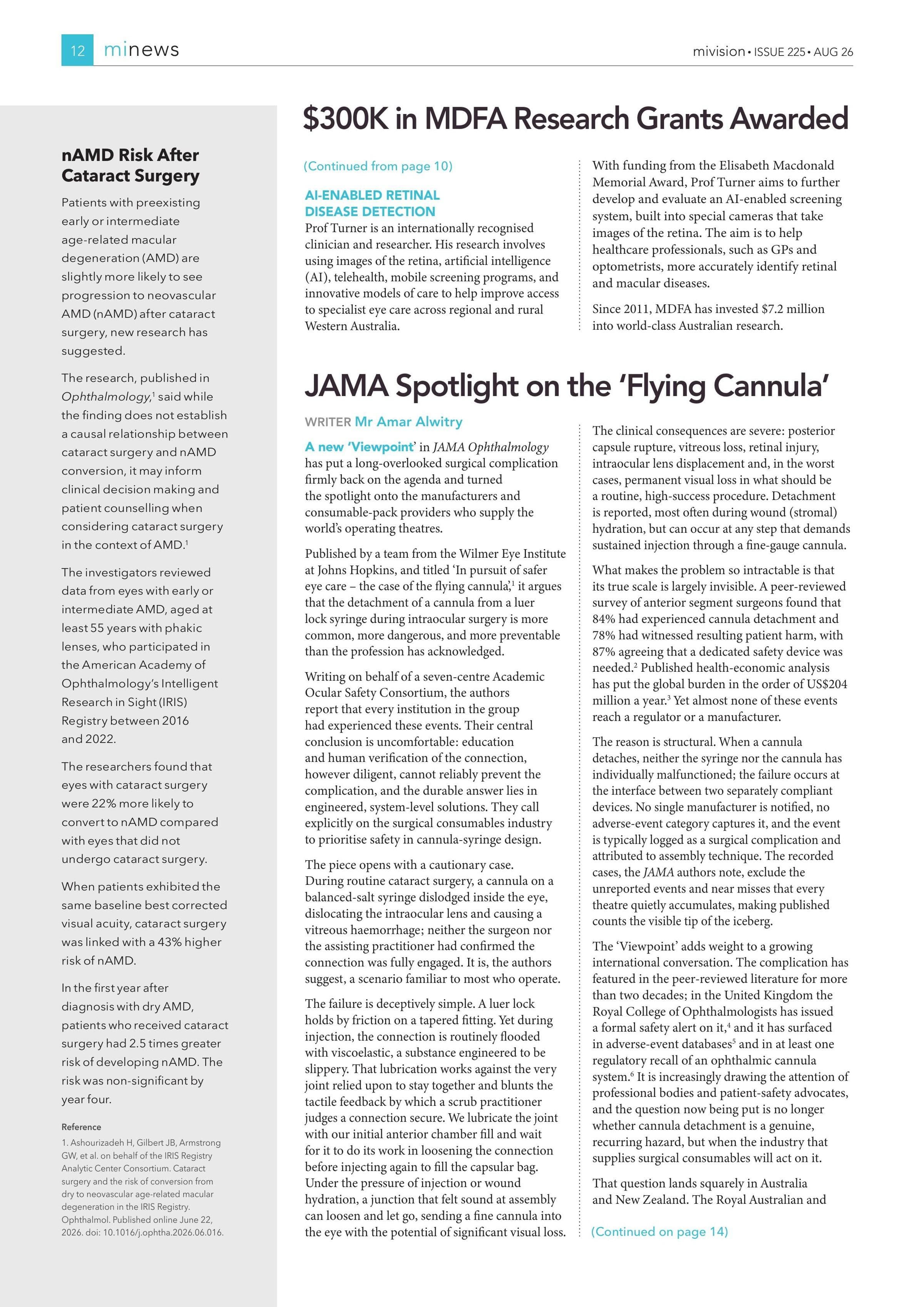 JAMA Spotlight on the ‘Flying Cannula’