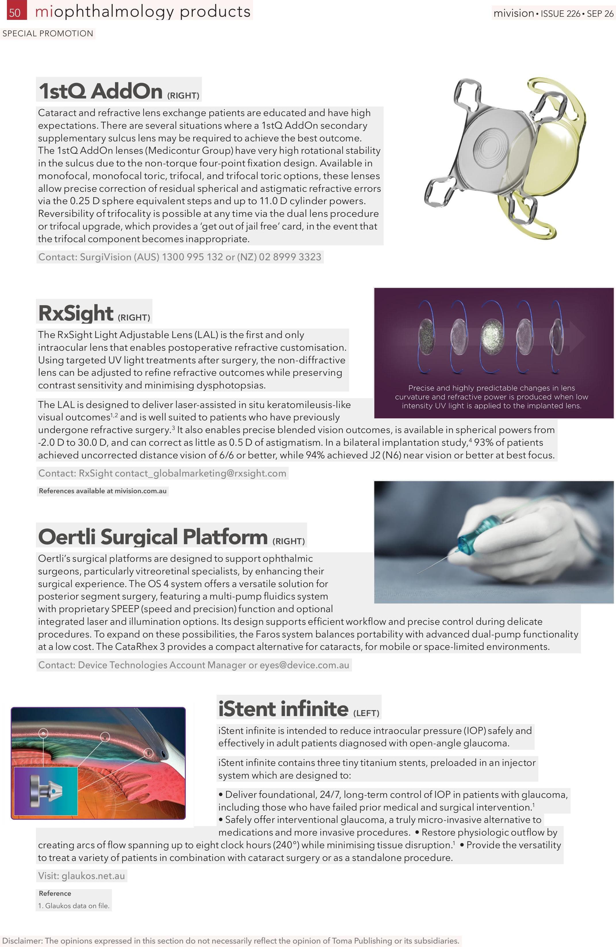 miophthalmology products