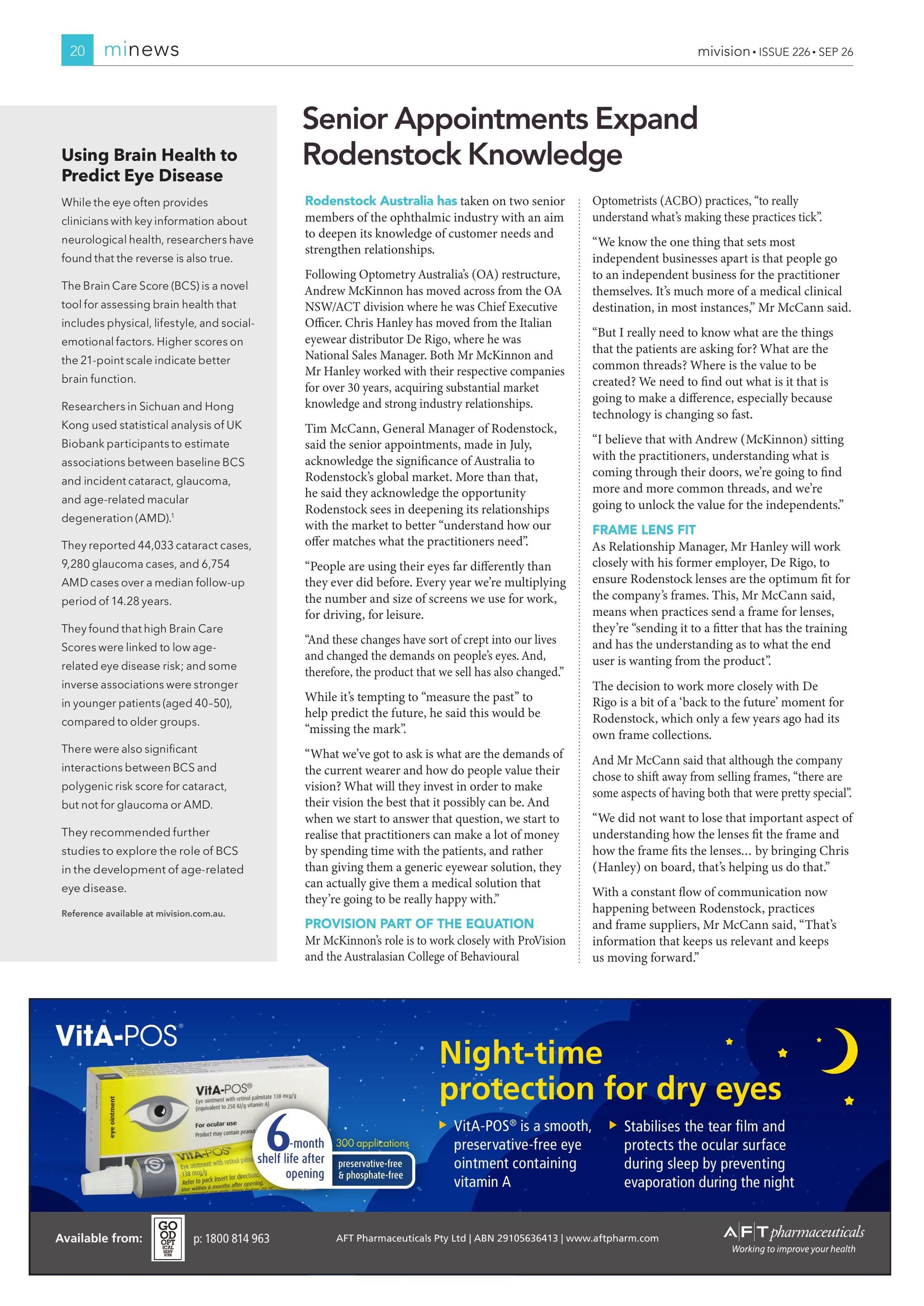 Using Brain Health to Predict Eye Disease