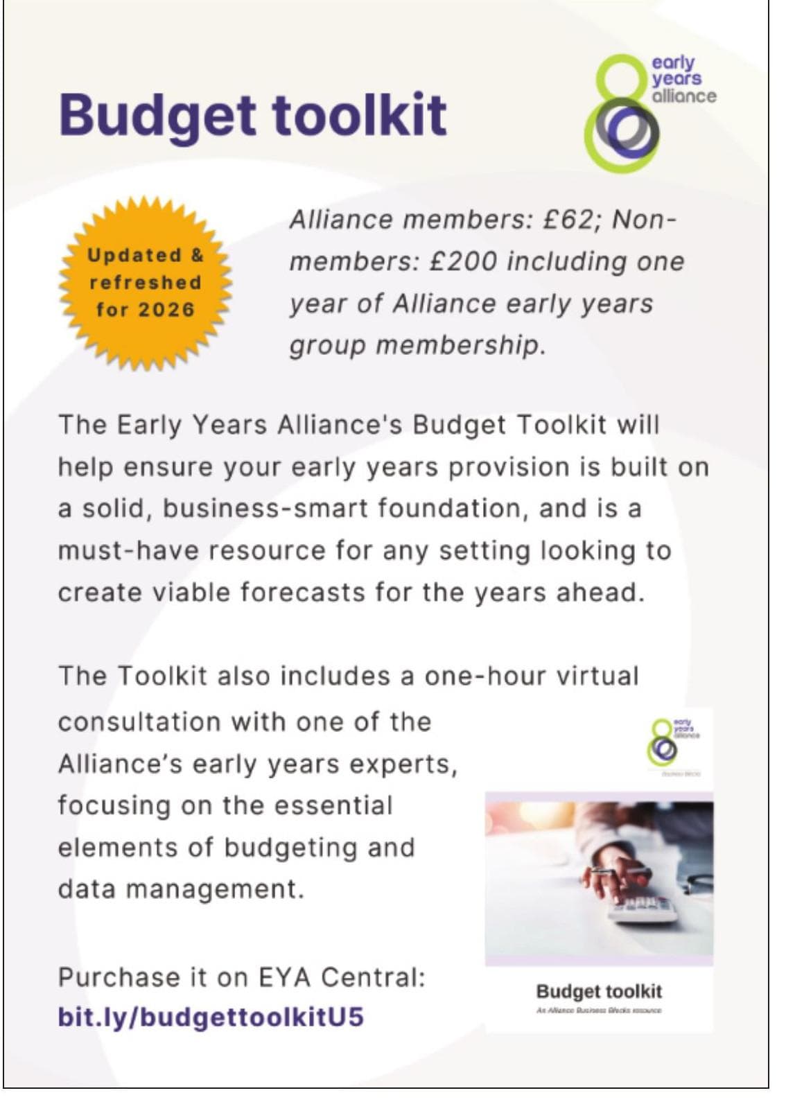Advert: Budget toolkit