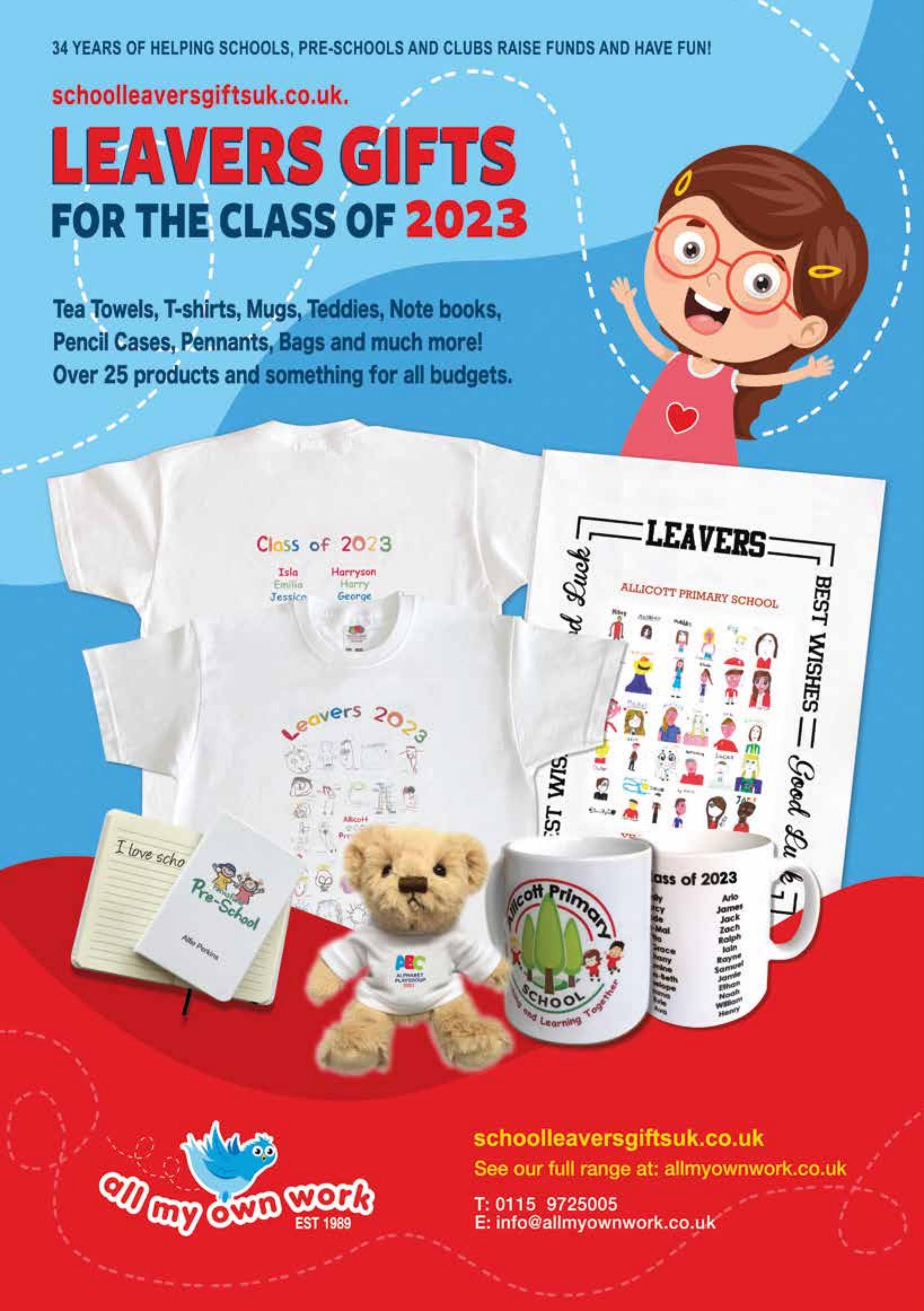 School leavers gifts