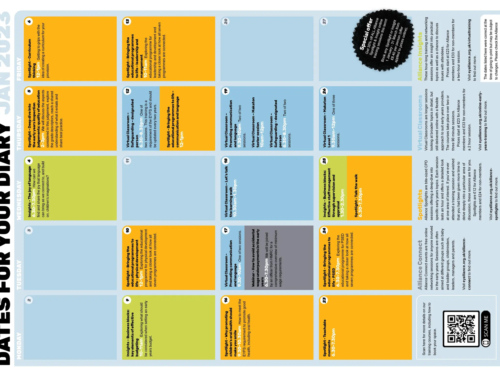 Dates for your diary - January 2023