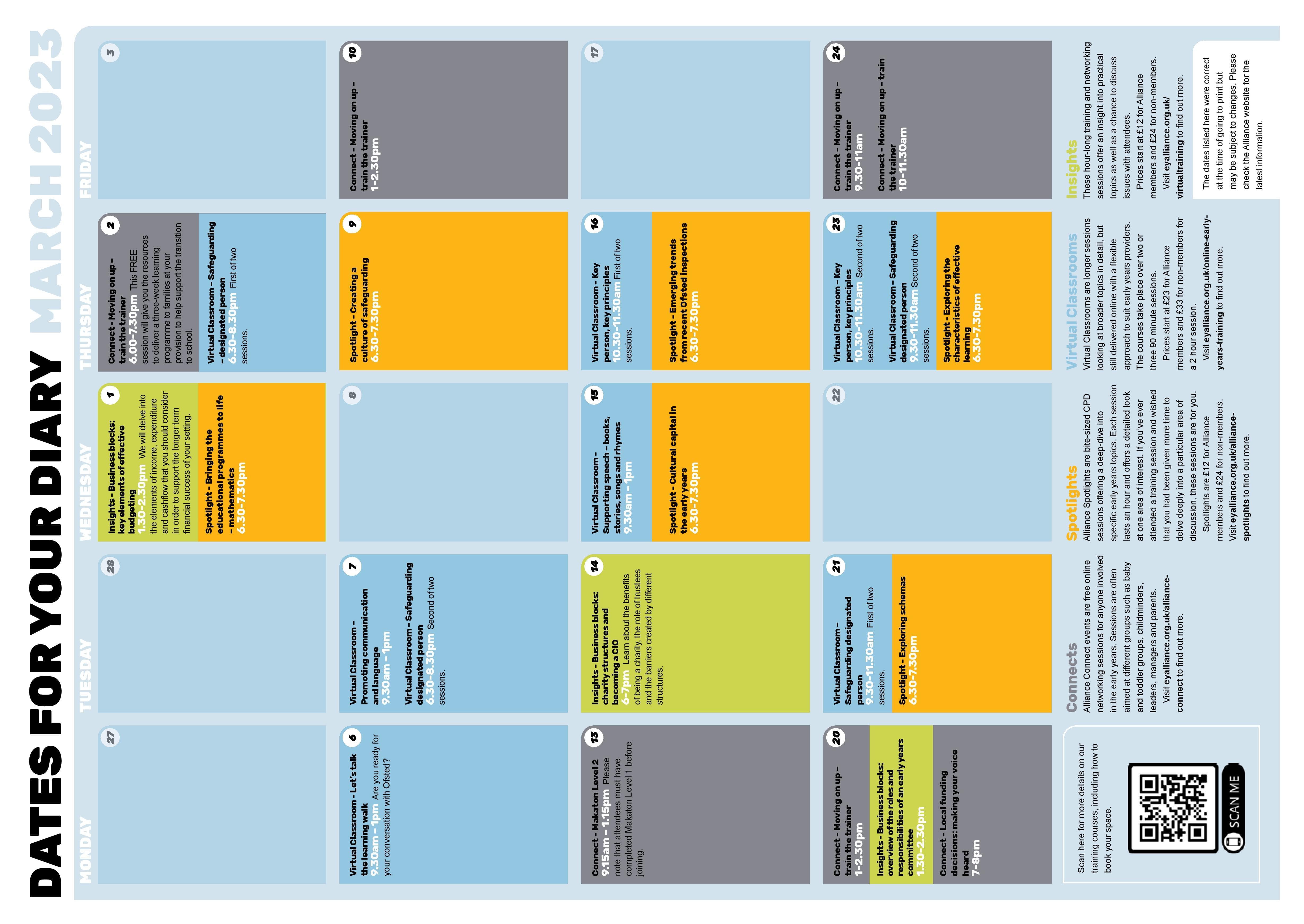 Dates for your diary