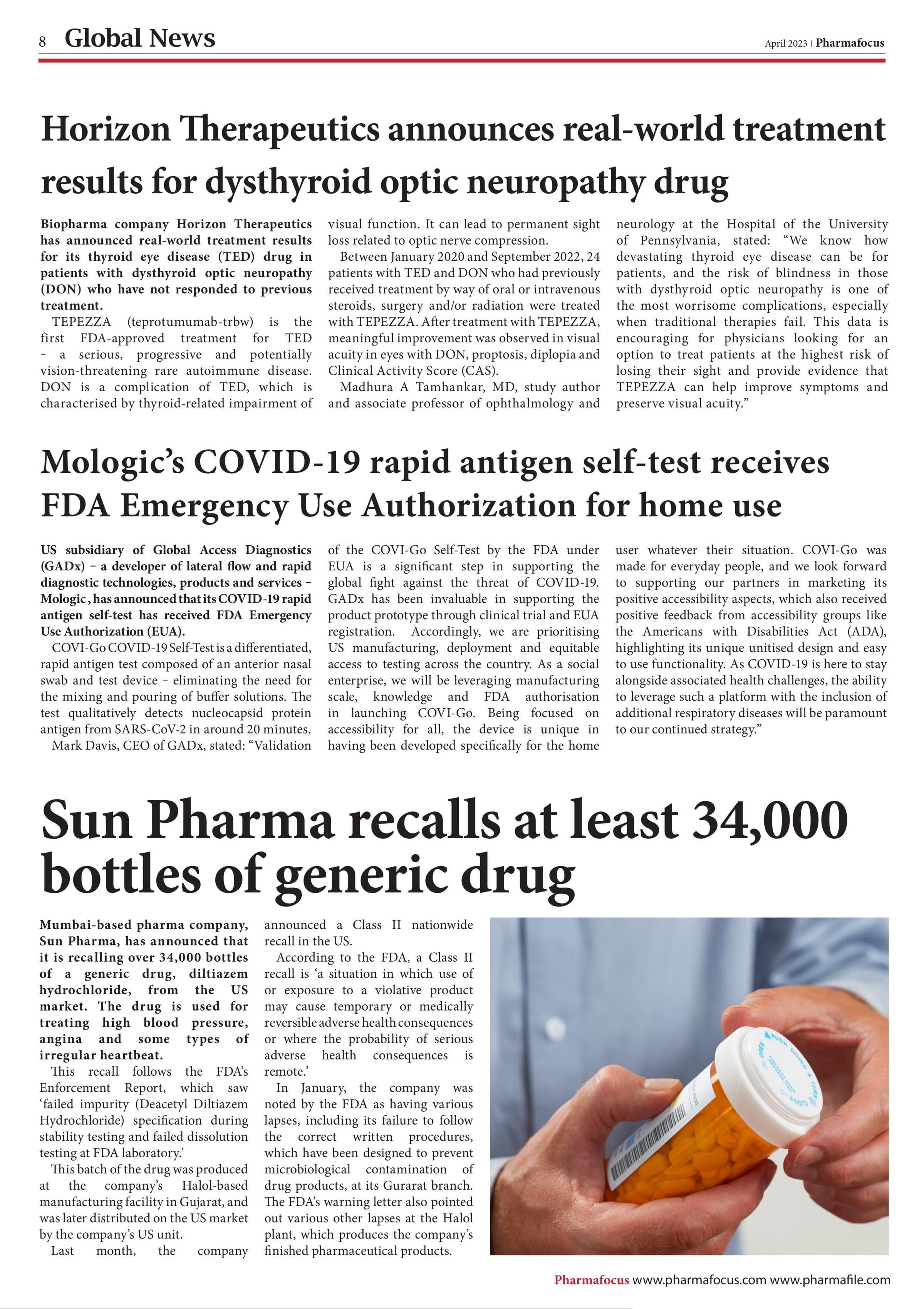 Horizon Therapeutics announces real-world treatment results for dysthyroid optic neuropathy drug