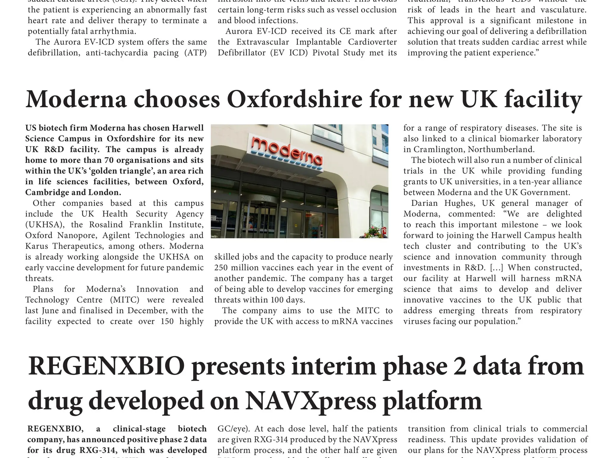 REGENXBIO presents interim phase 2 data from drug developed on NAVXpress platform