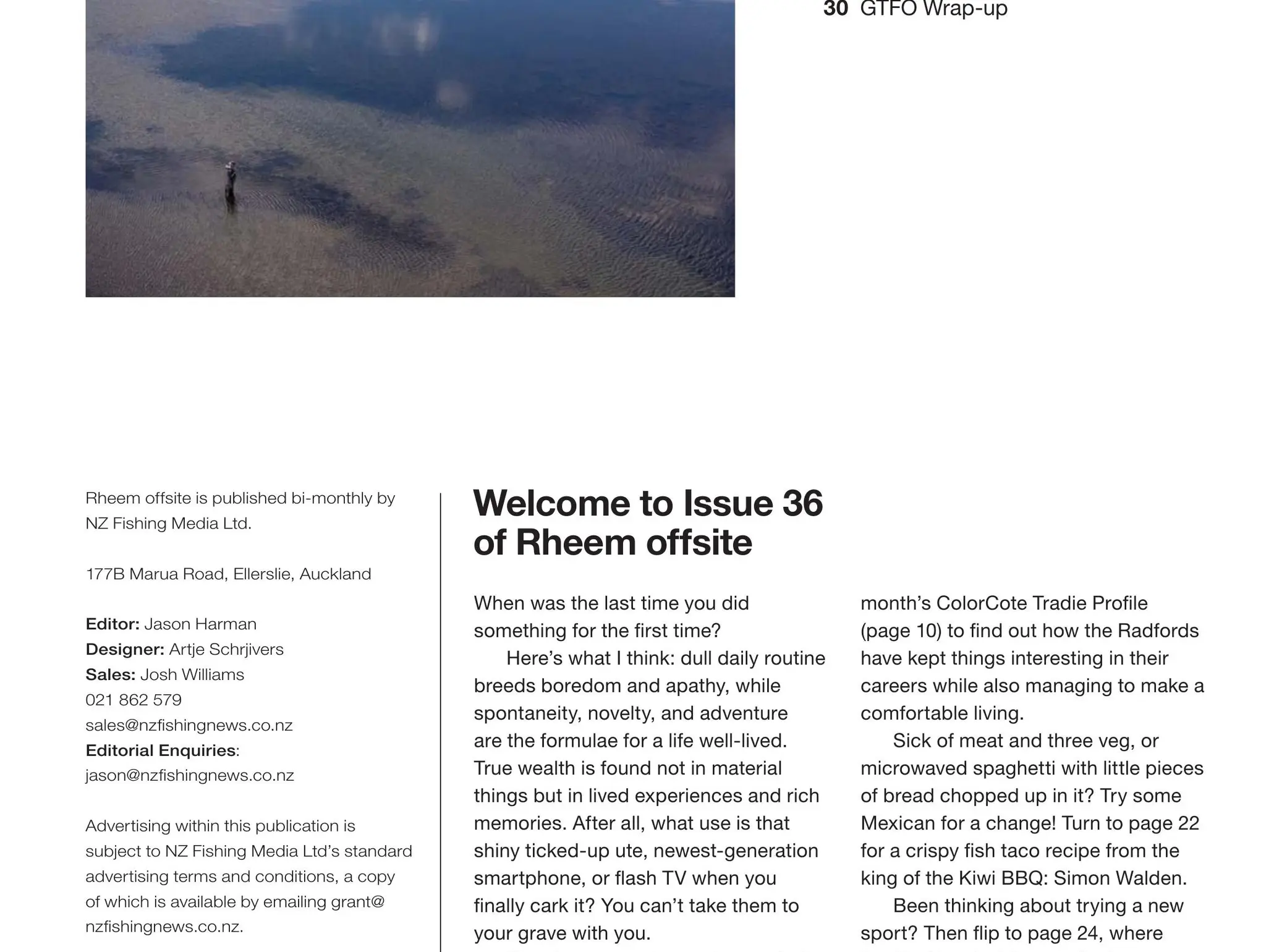 Welcome to Issue 36 of Rheem offsite