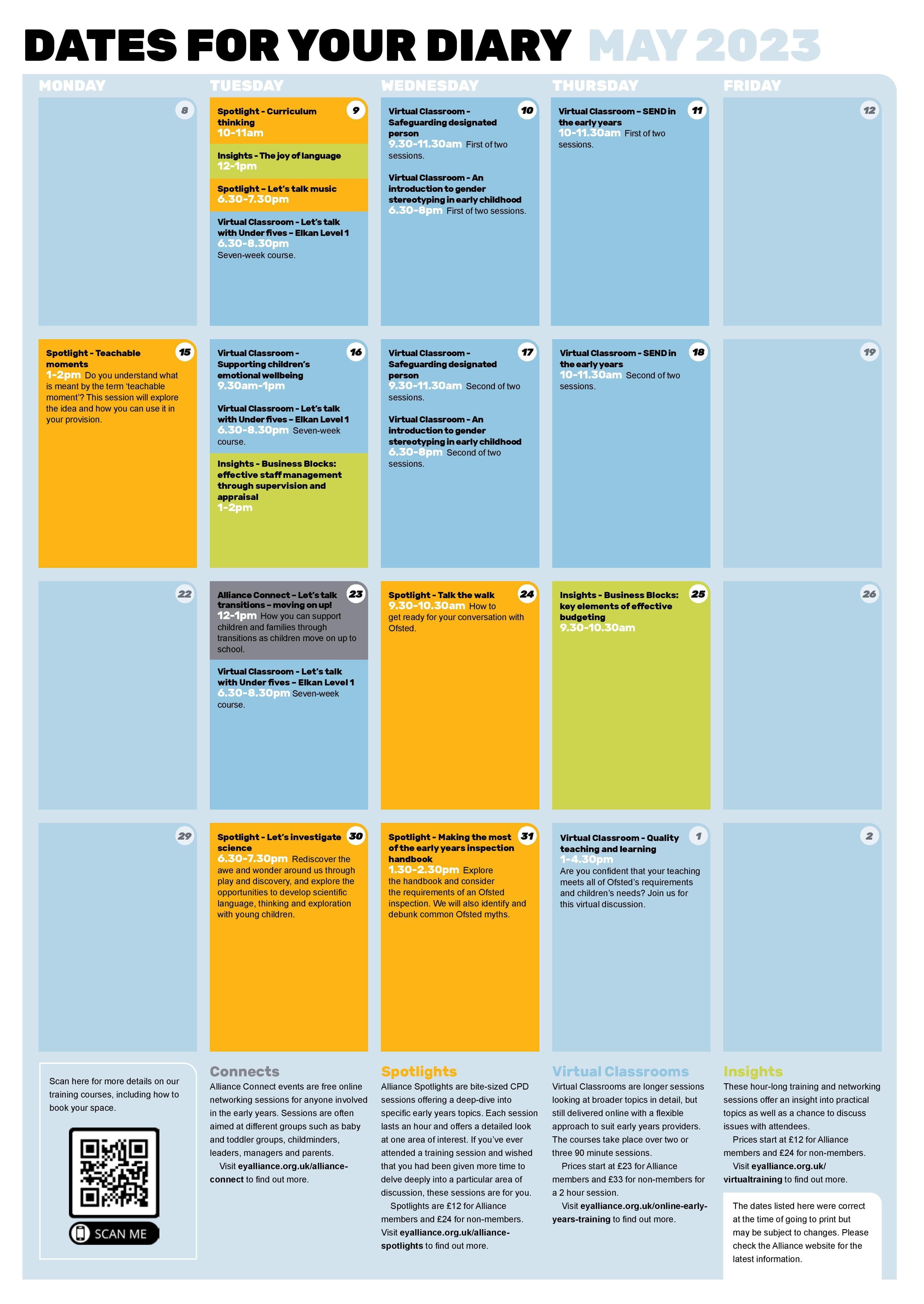 Dates for your diary - May 2023