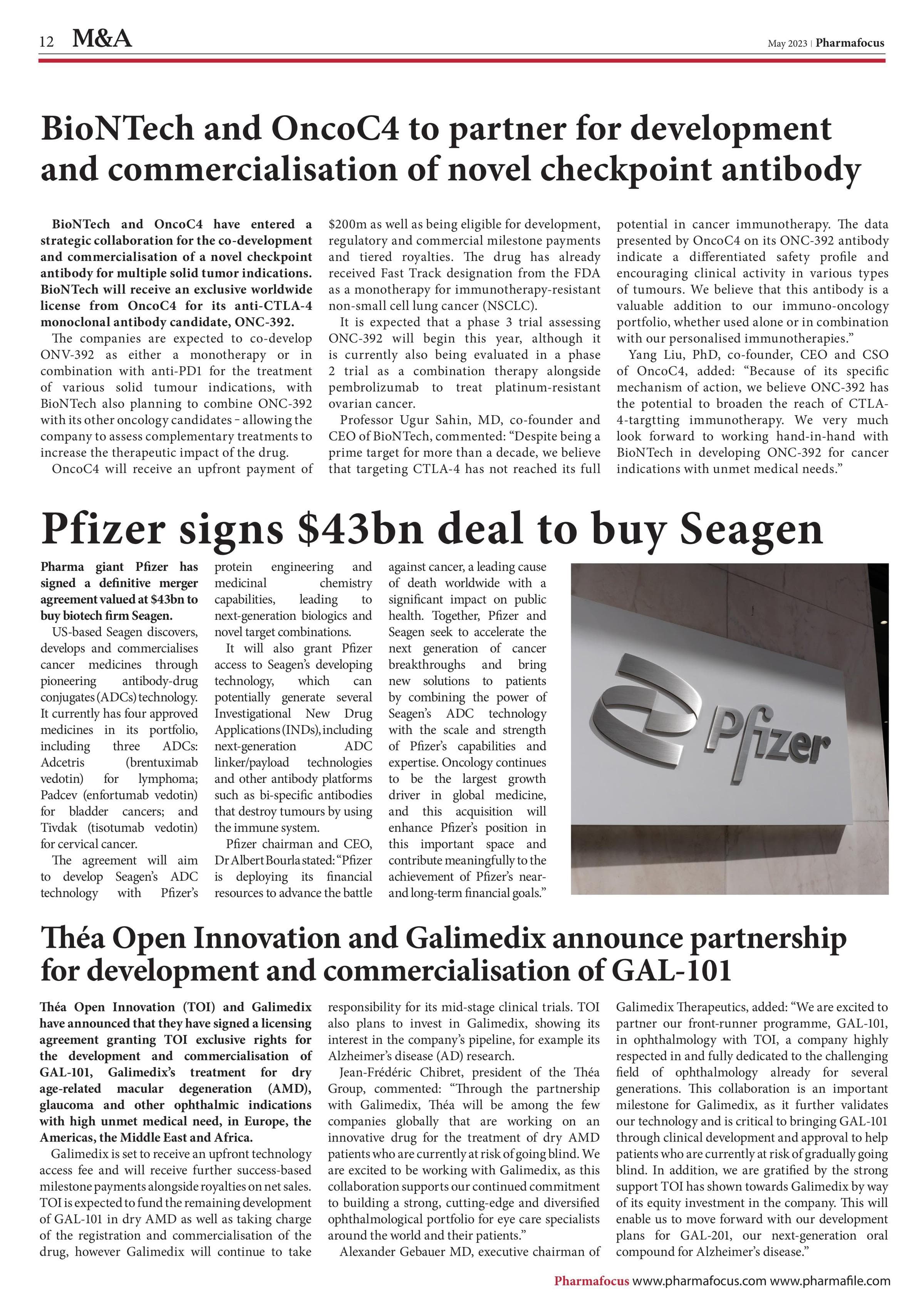 BioNTech and OncoC4 to partner for development and commercialisation of novel checkpoint antibody