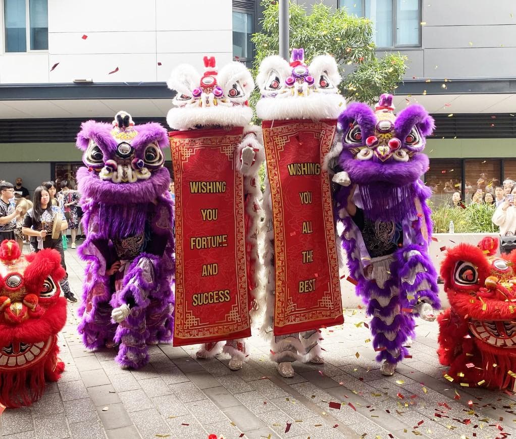 Lion Dancing Heralds Greenfield Opening