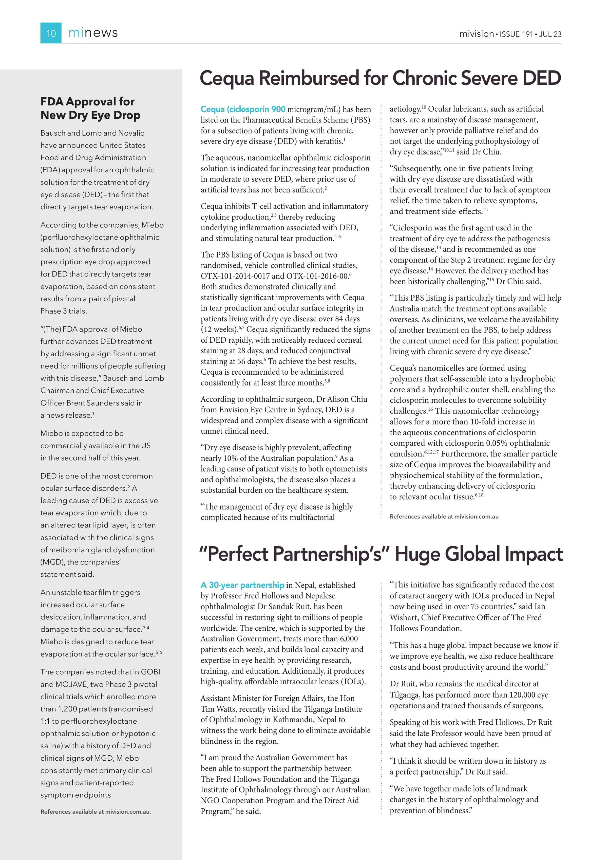 FDA Approval for New Dry Eye Drop