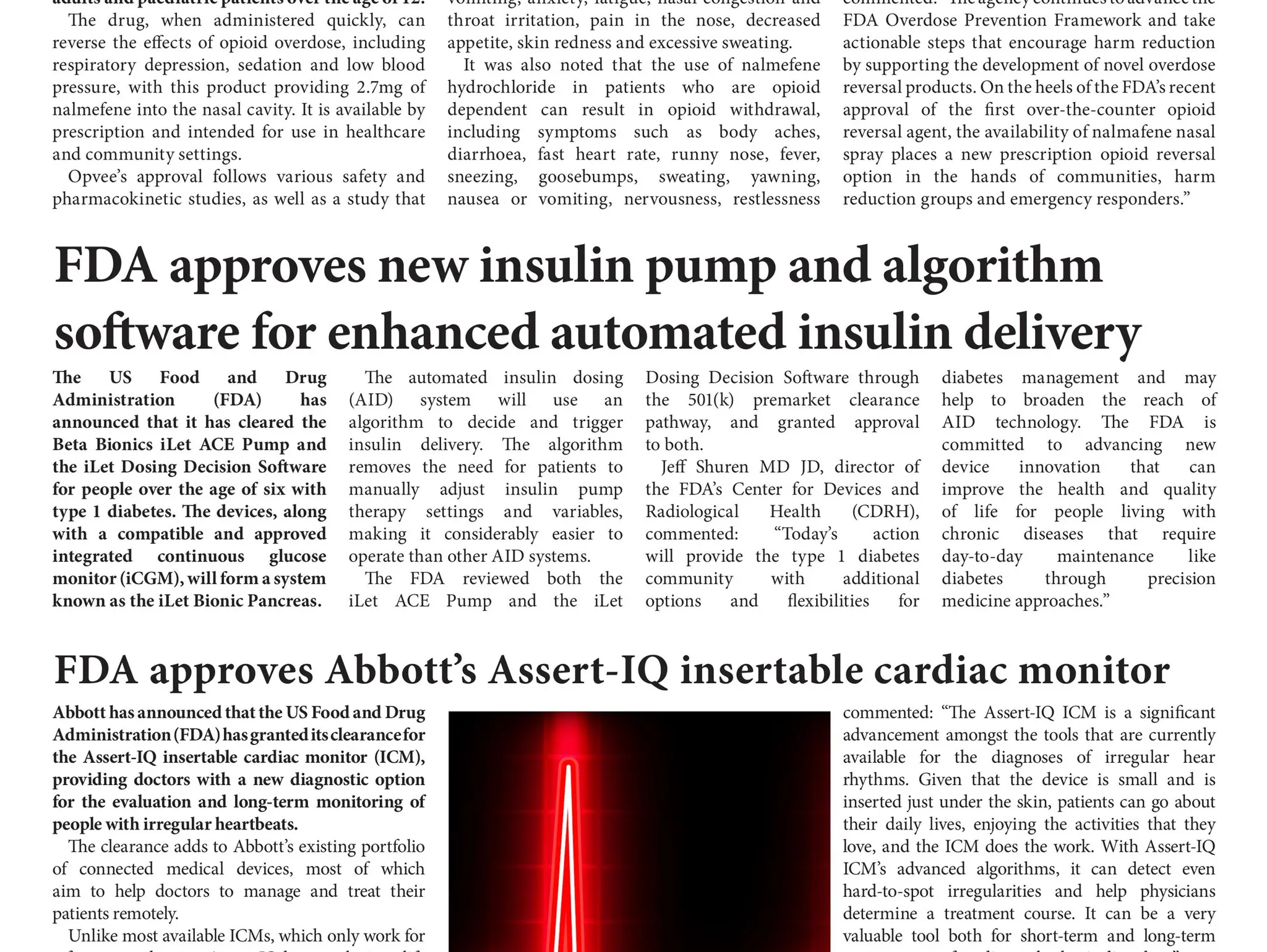 FDA approves new insulin pump and algorithm software for enhanced automated insulin delivery