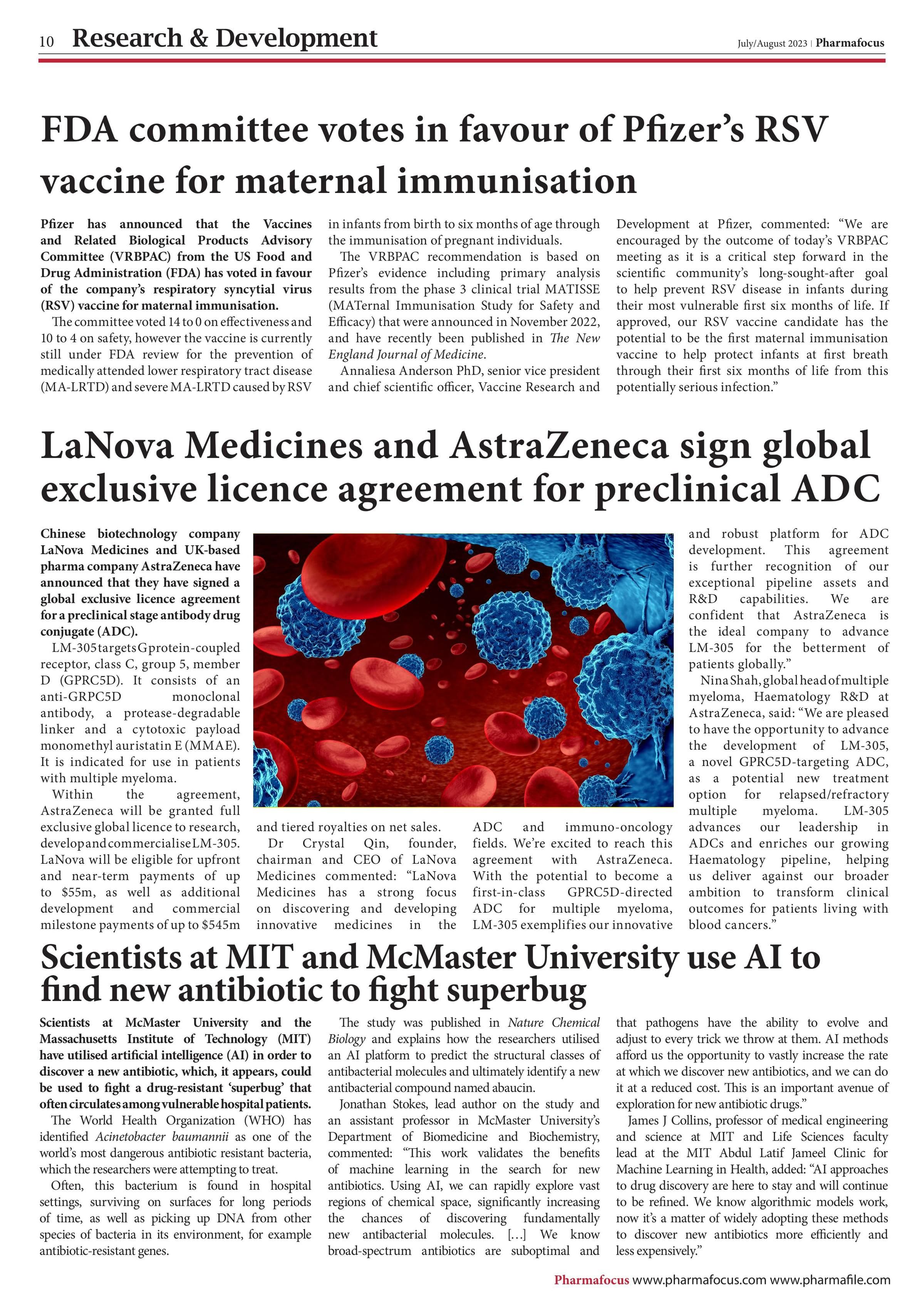 FDA committee votes in favour of Pfizer’s RSV vaccine for maternal immunisation