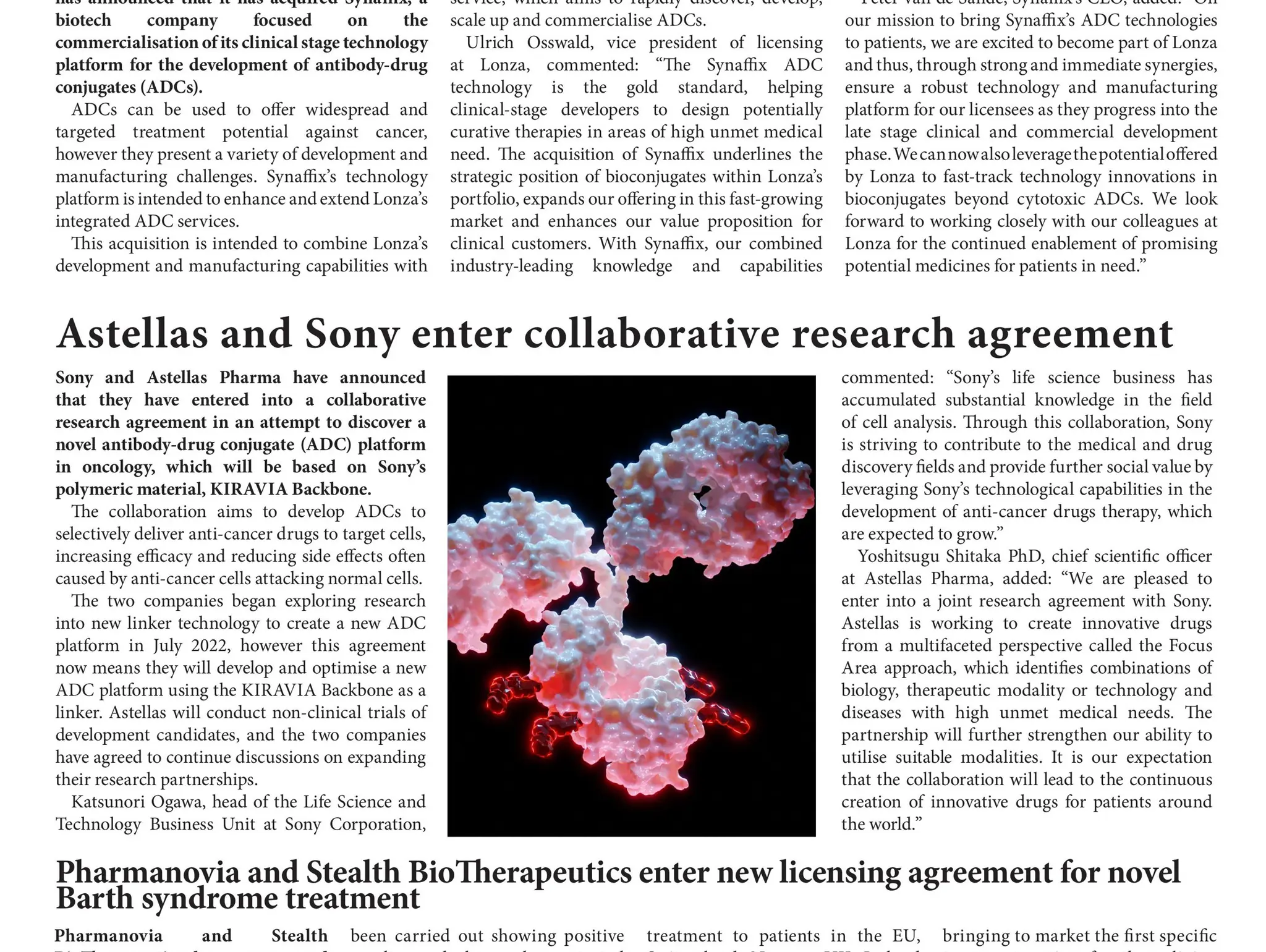 Pharmanovia & Stealth BioTherapeutics enter licensing agreement for novel Barth syndrome treatment