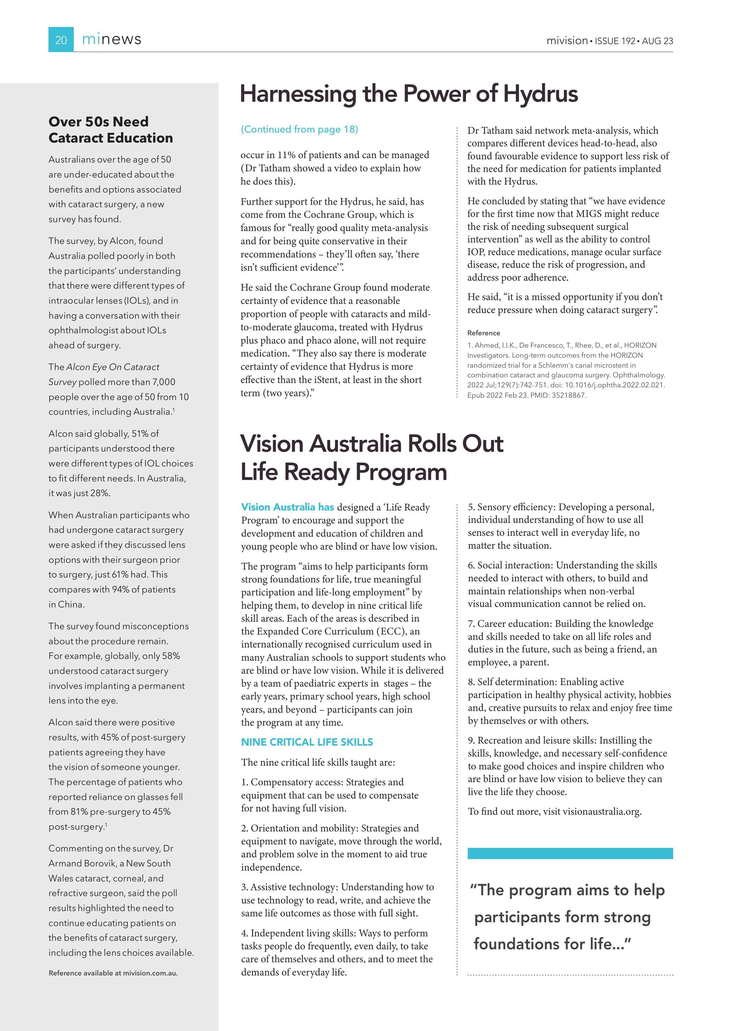 Over 50s Need Cataract Education