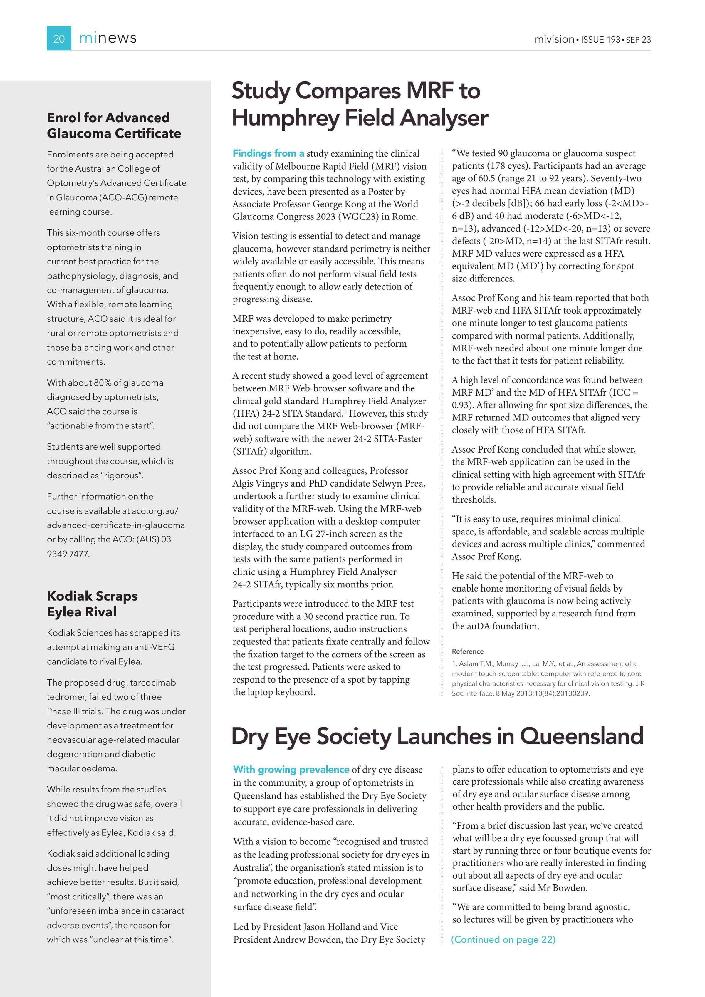 Enrol for Advanced Glaucoma Certificate