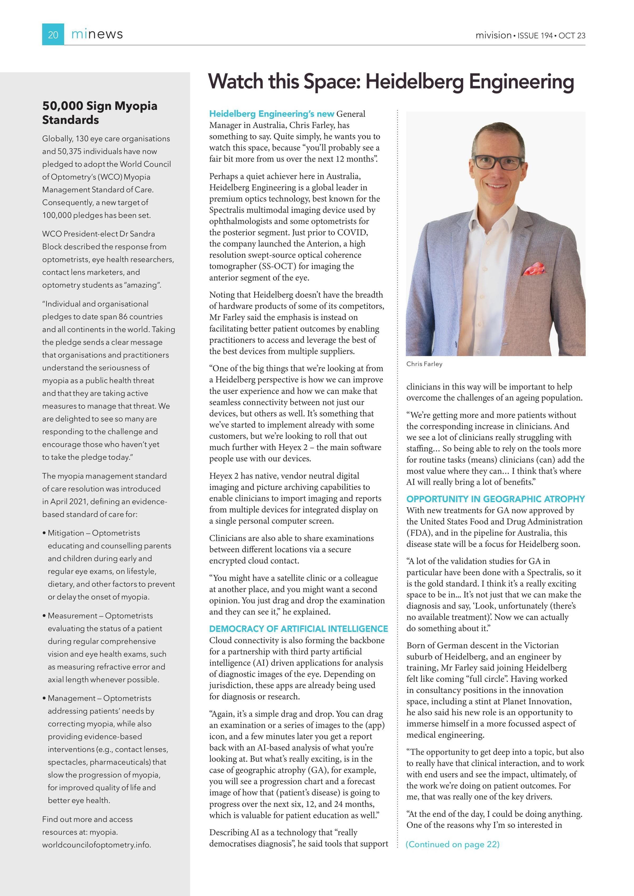 50,000 Sign Myopia Standards