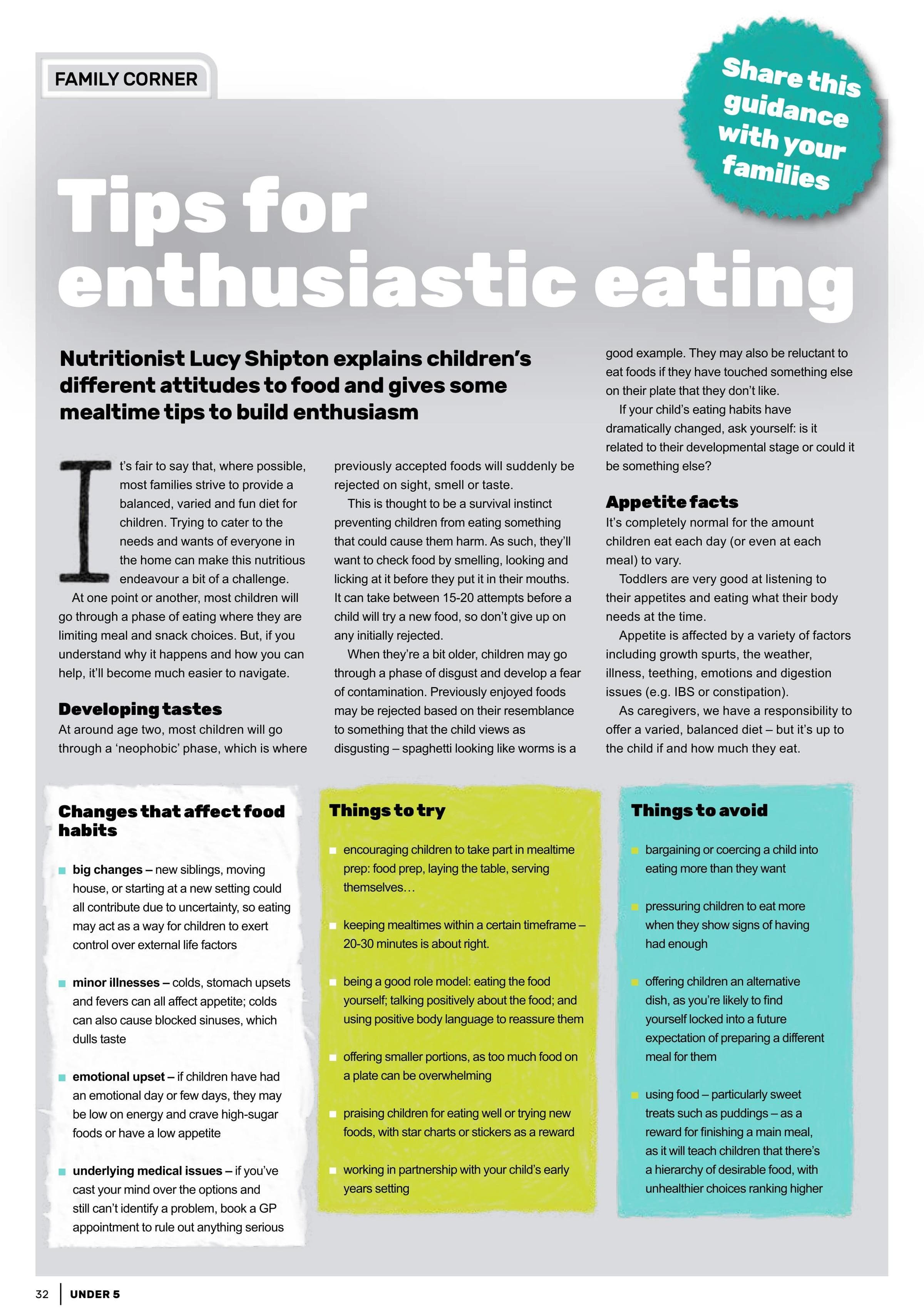 Tips for enthusiastic eating