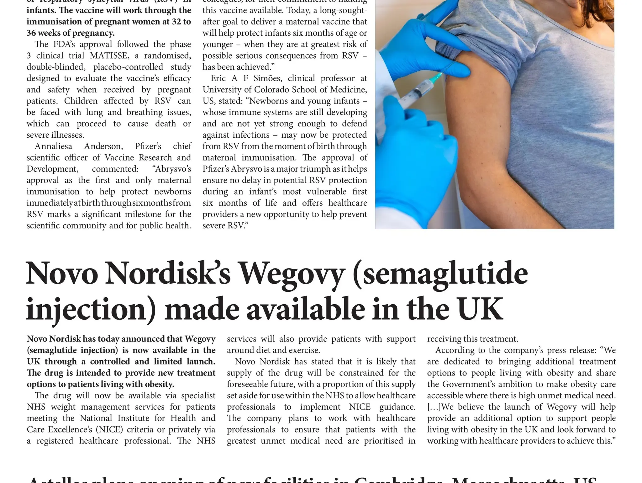 Novo Nordisk’s Wegovy (semaglutide injection) made available in the UK