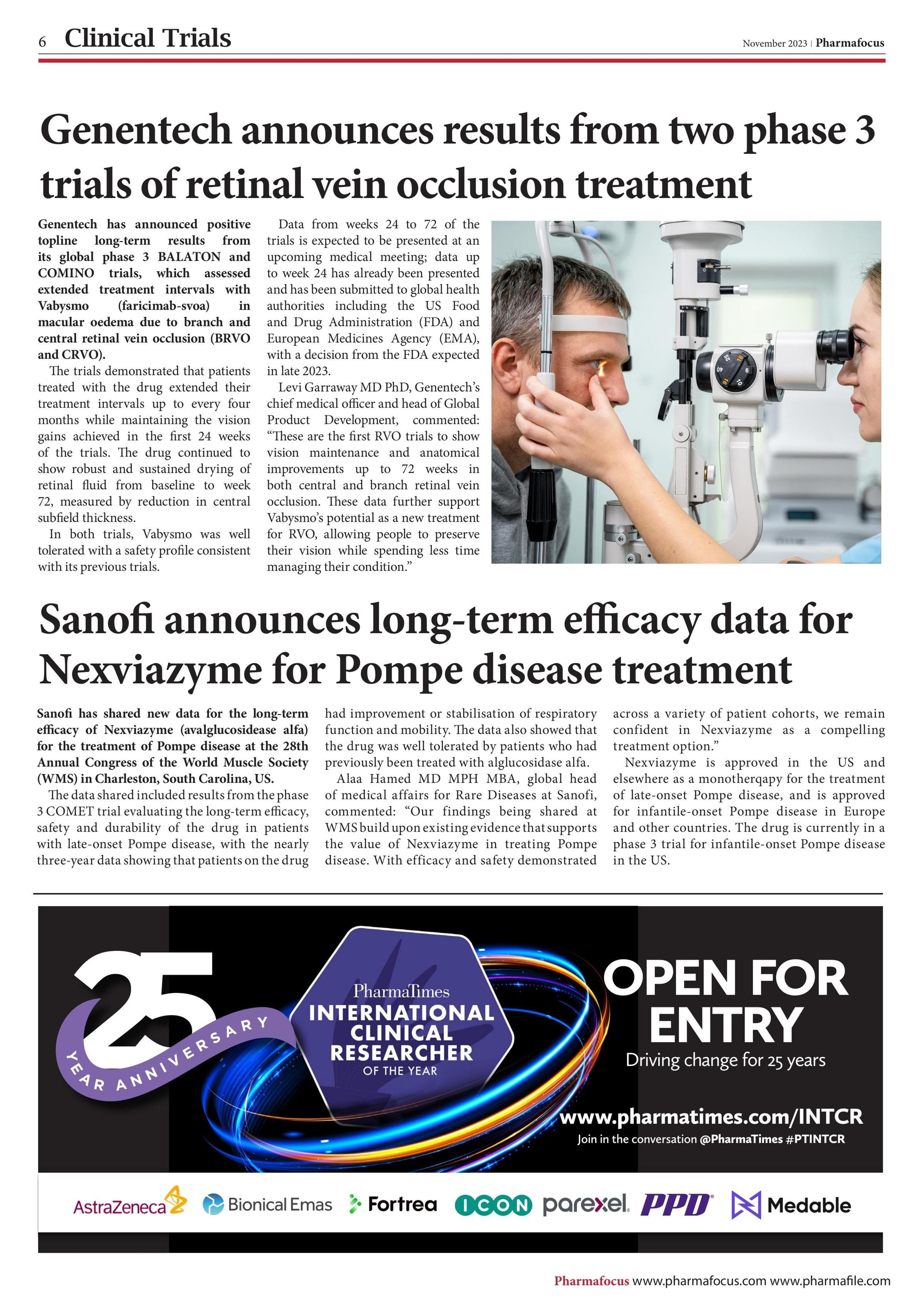 Sanofi announces long-term efficacy data for Nexviazyme for Pompe disease treatment