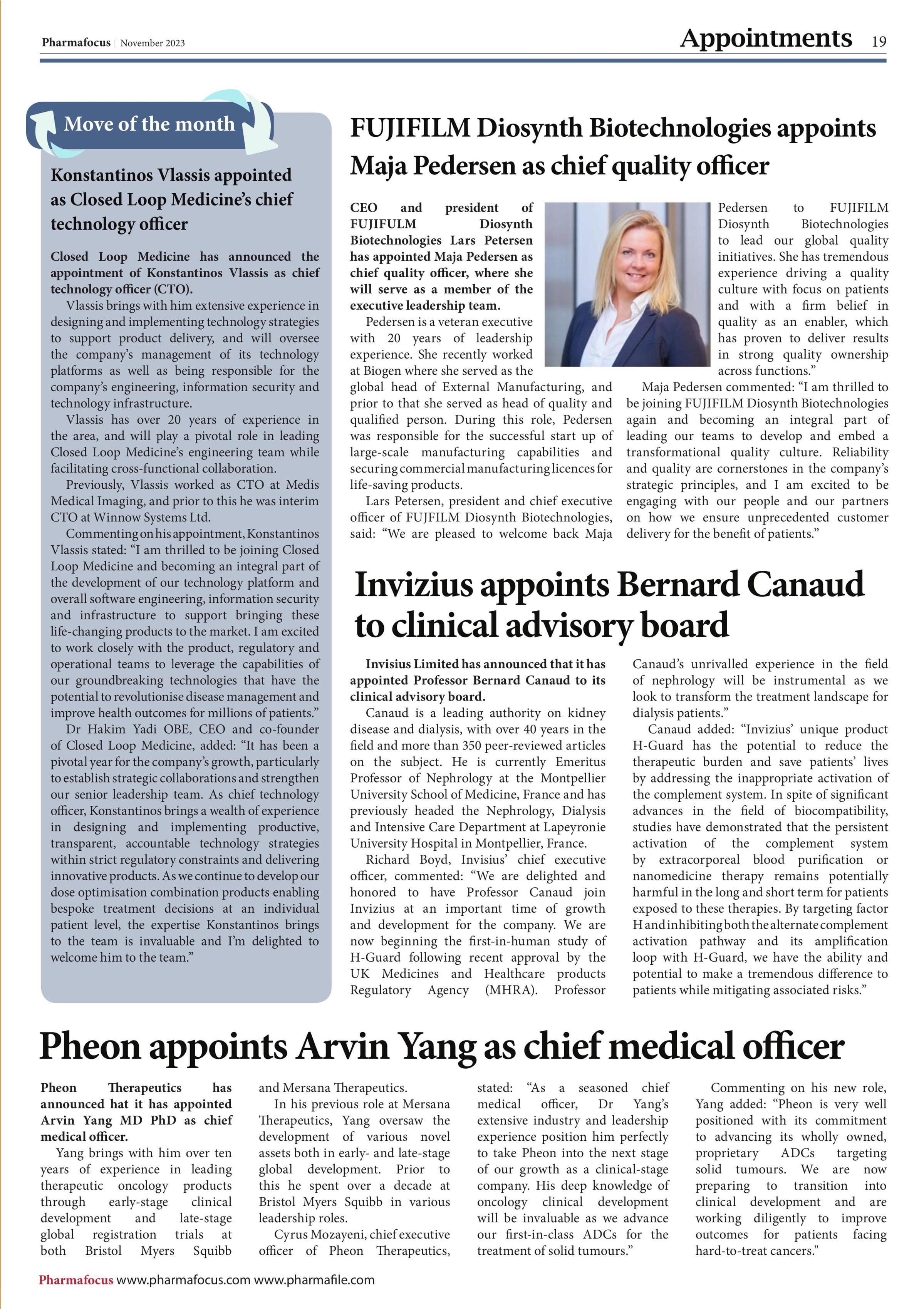 Konstantinos Vlassis appointed as Closed Loop Medicine’s chief technology officer