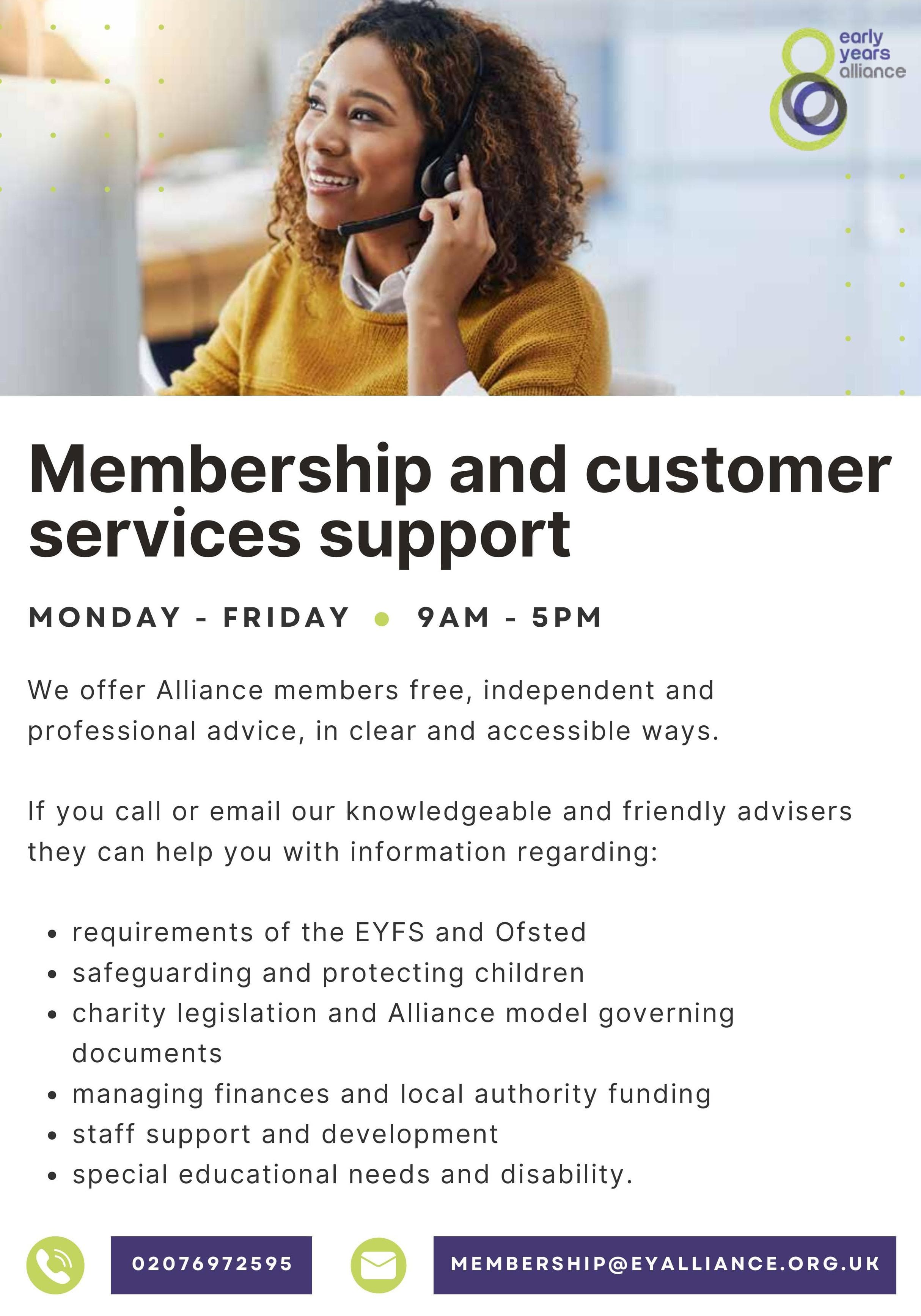 Advert: Membership support