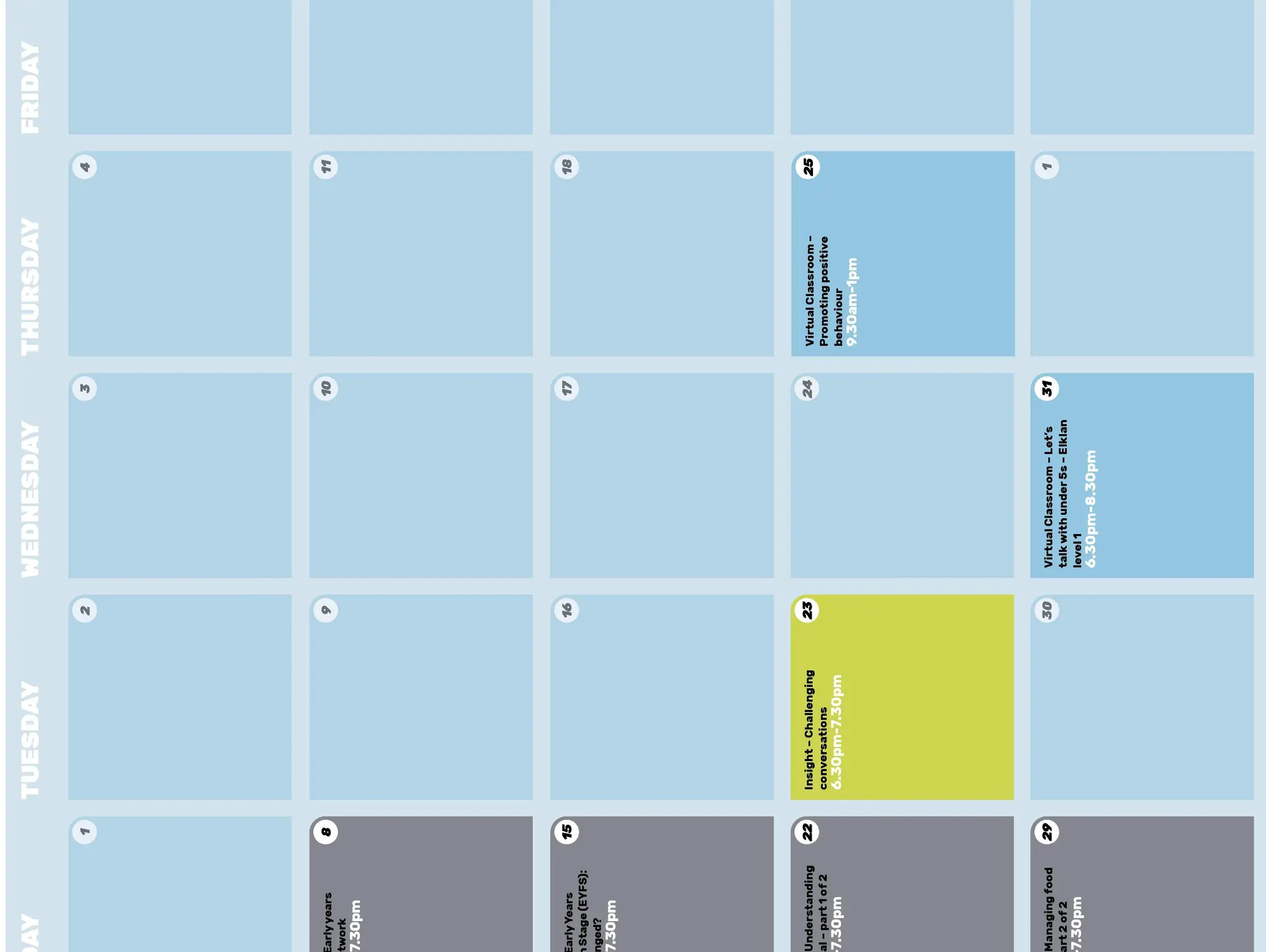 Dates for your diary