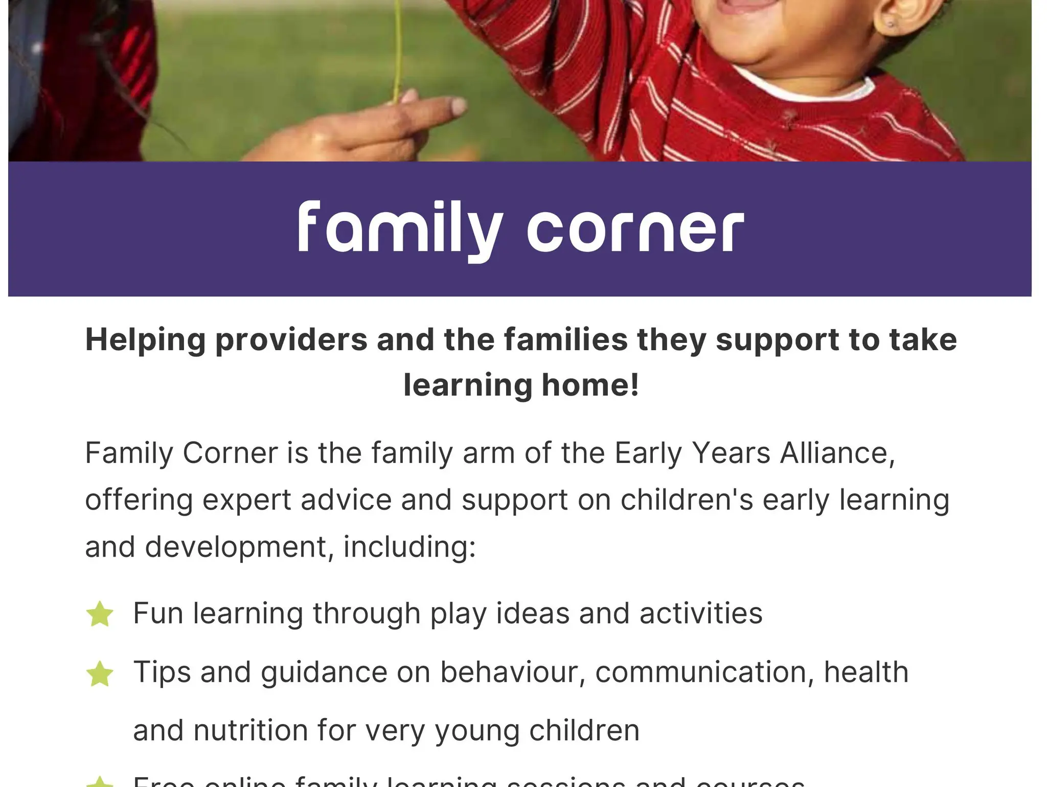 Advert: Family Corner