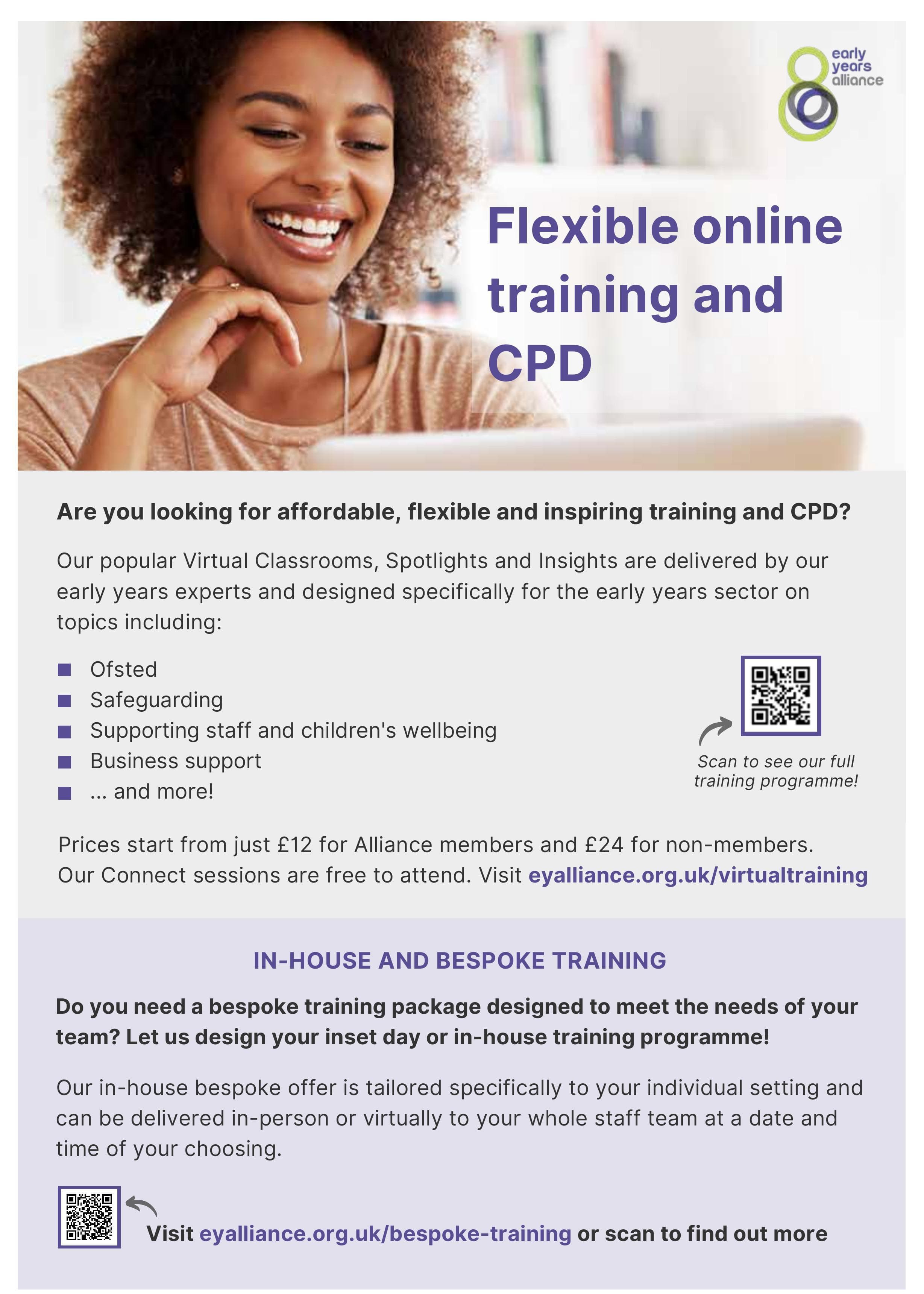 Advert: Flexible online training and CPD