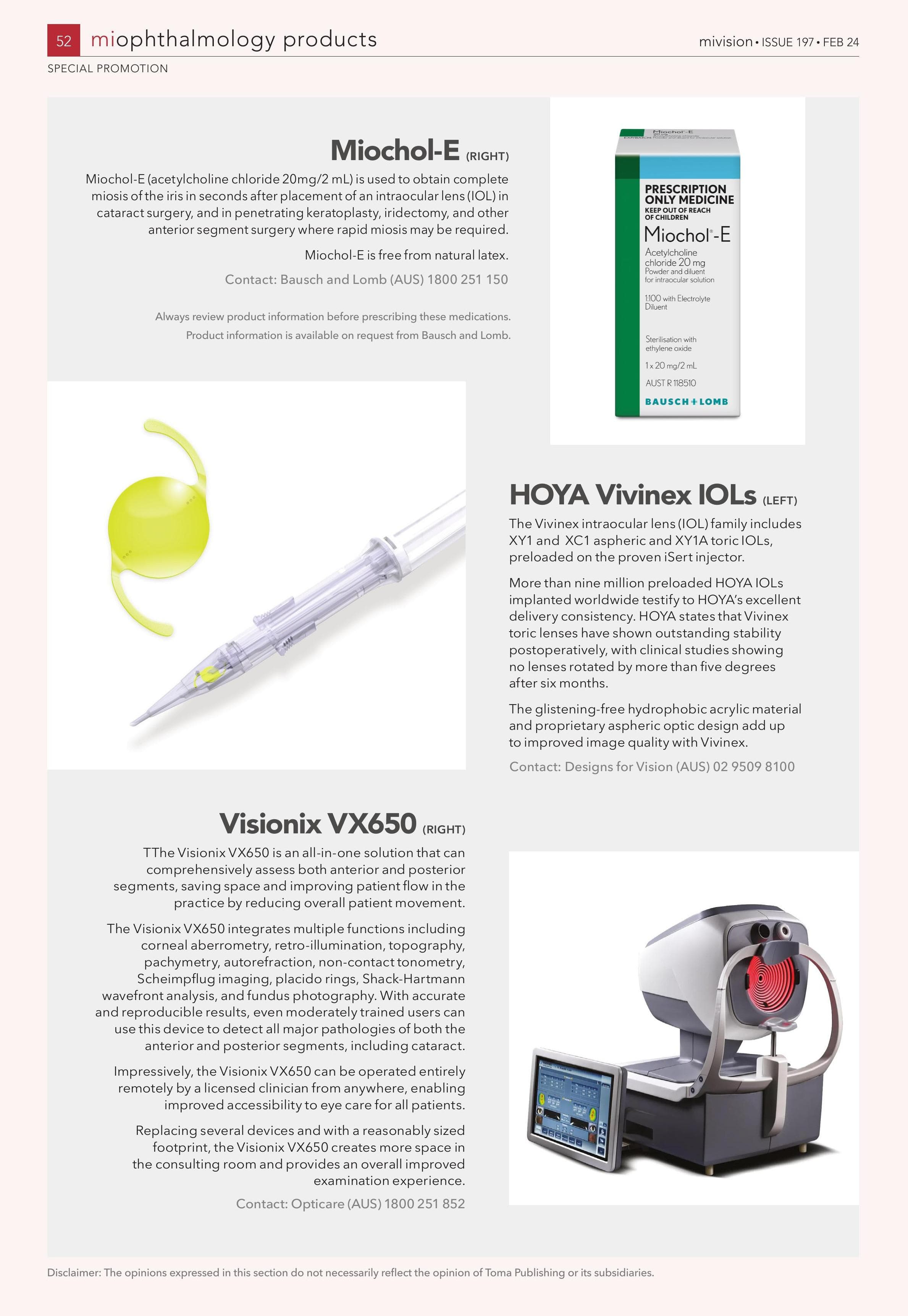 miophthalmology products