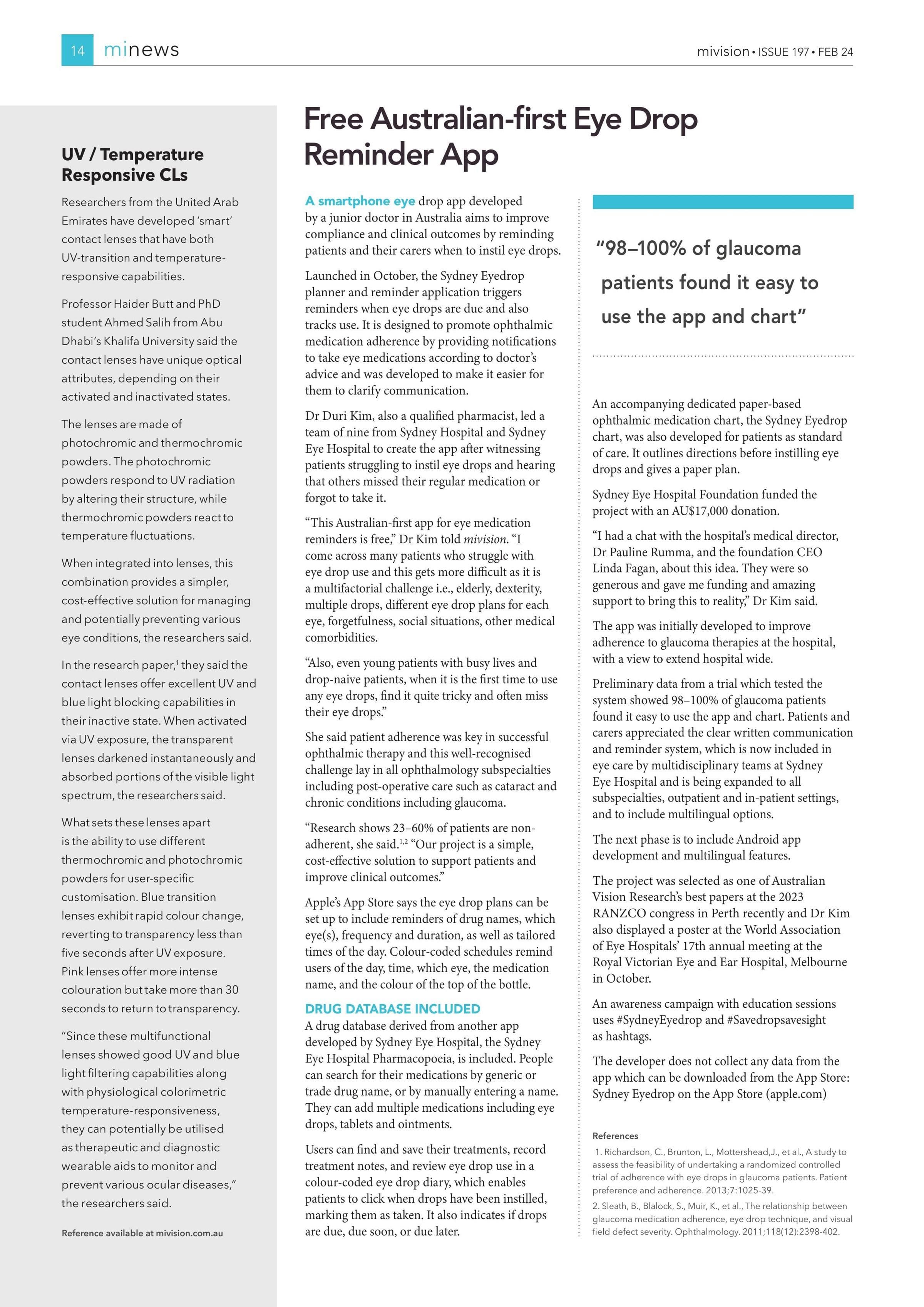 UV / Temperature Responsive CLs