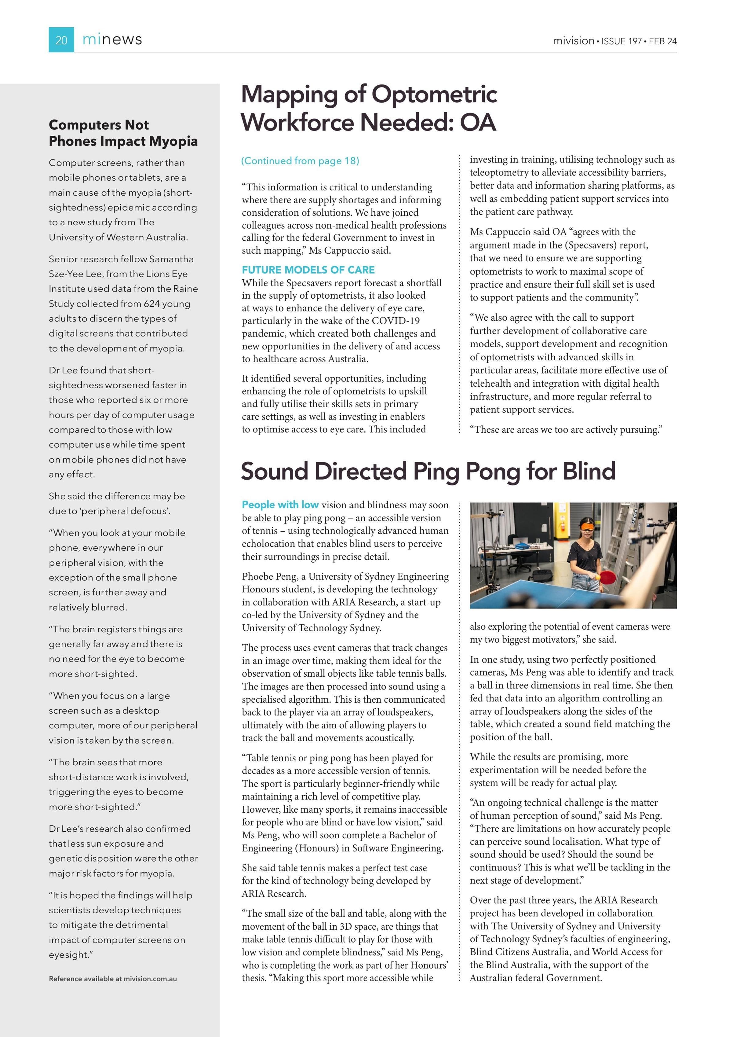 Computers Not Phones Impact Myopia