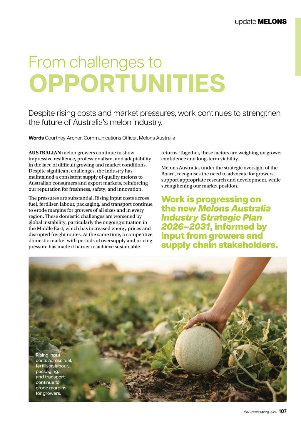 From challenges to opportunities