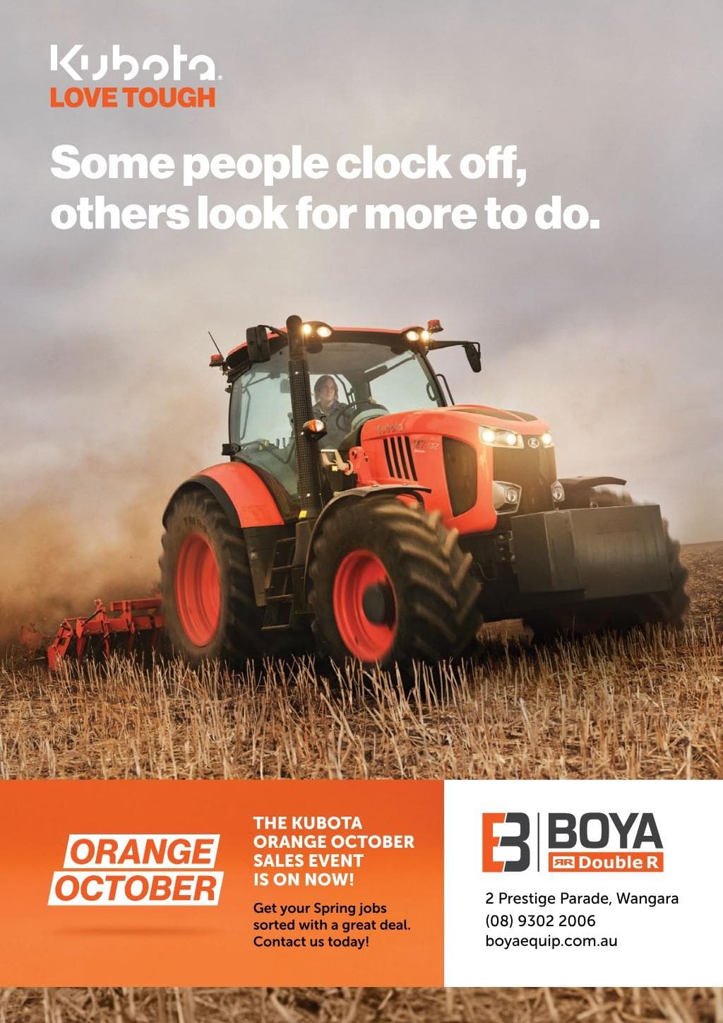 Back cover: Kubota