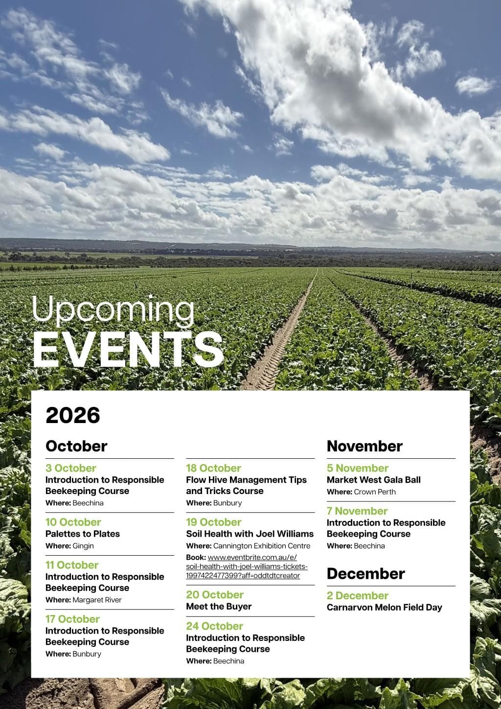 Upcoming EVENTS