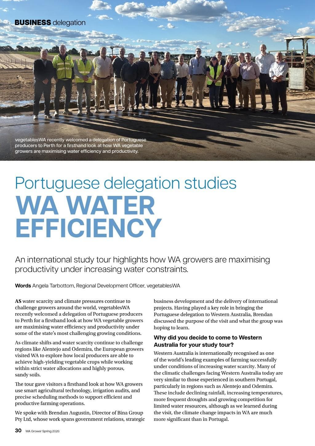 Portuguese delegation studies WA water efficiency