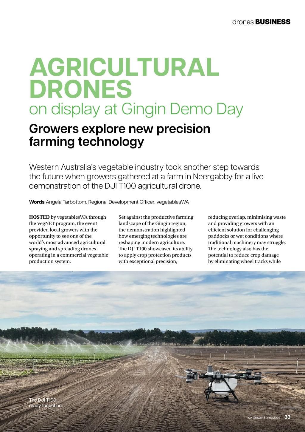 Agricultural drones on display at Gingin Demo Day