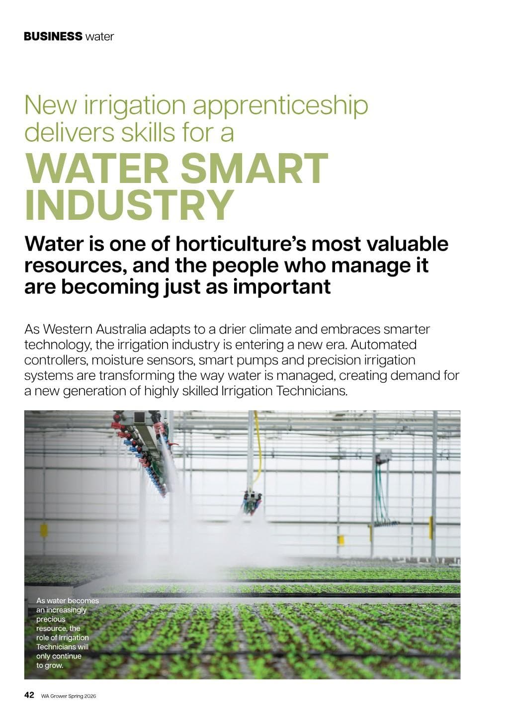 New irrigation apprenticeship