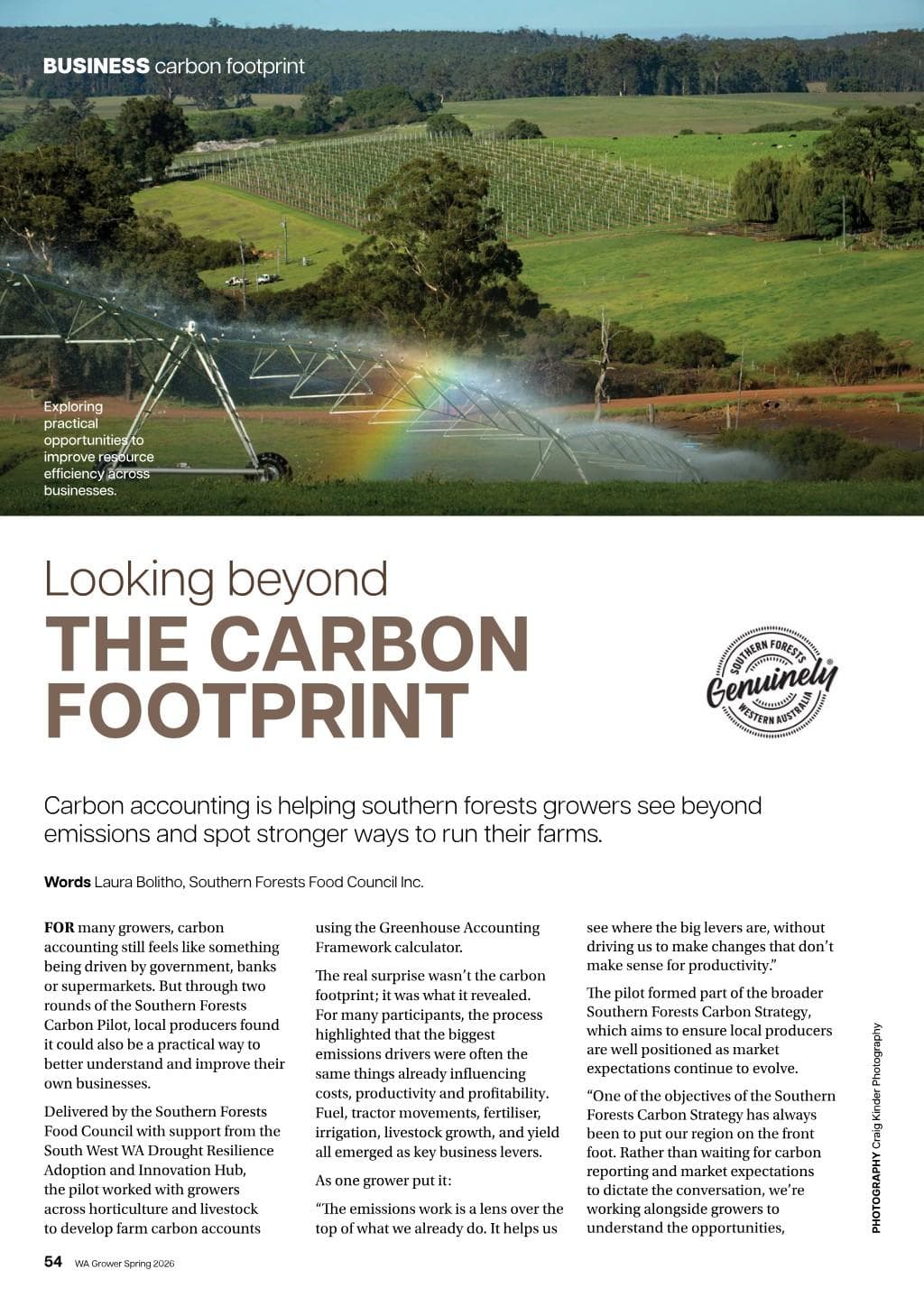 Beyond the carbon footprint