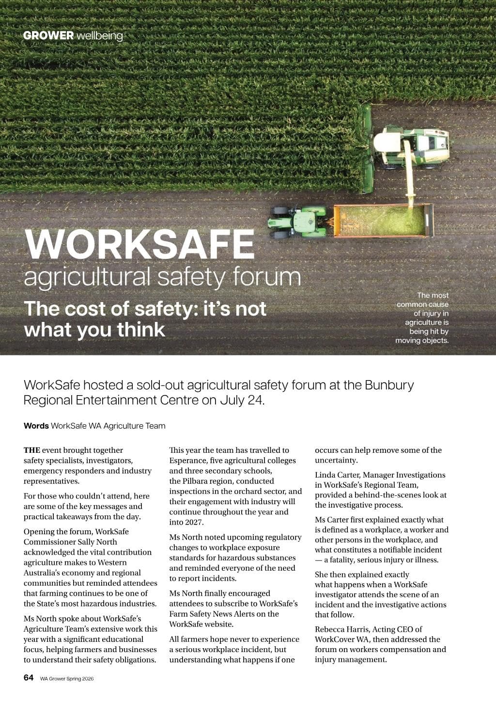 WorkSafe agricultural safety forum