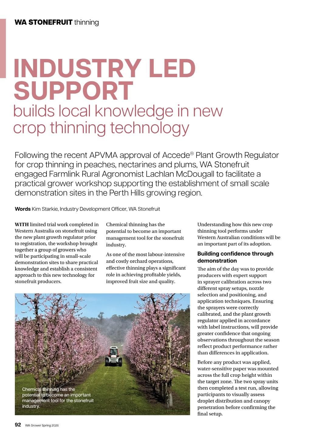 New crop thinning technology