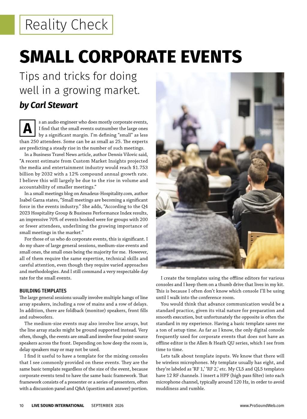 Reality Check: Small Corporate Events