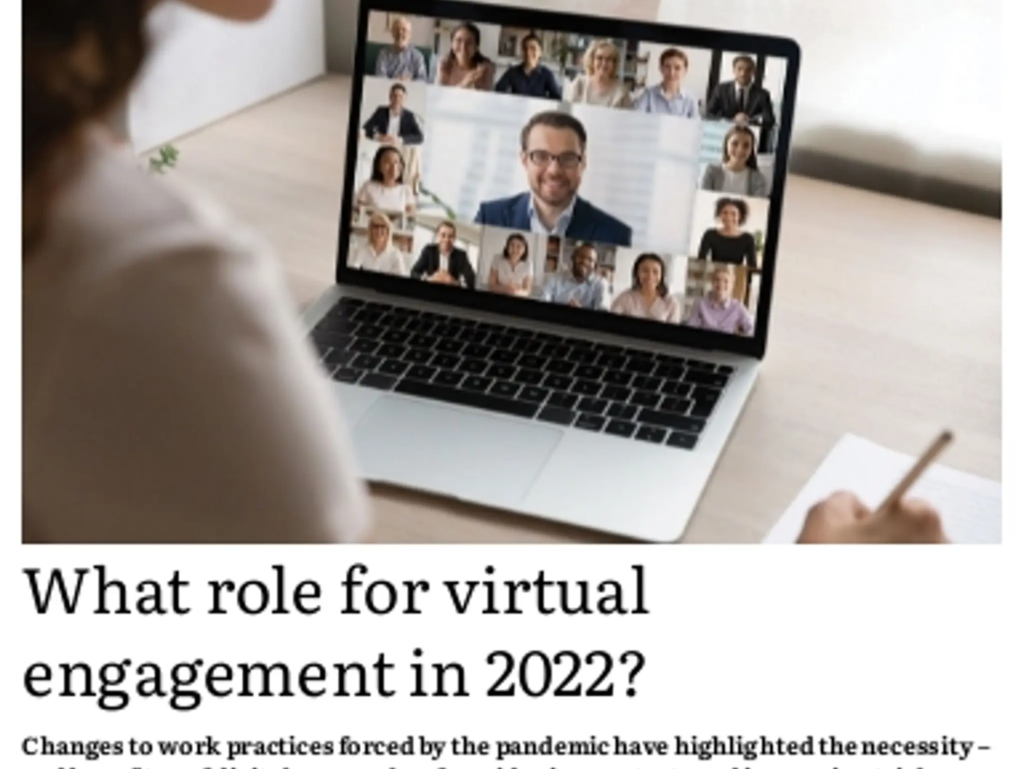 20-21 - What role for virtual engagement in 2022?