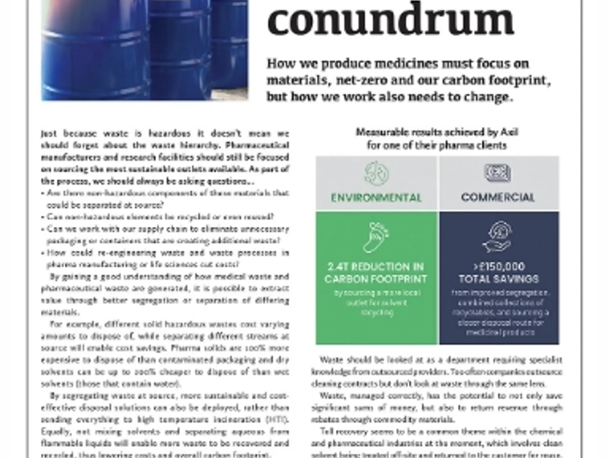 33 - SUSTAINABILITY: Countdown conundrum