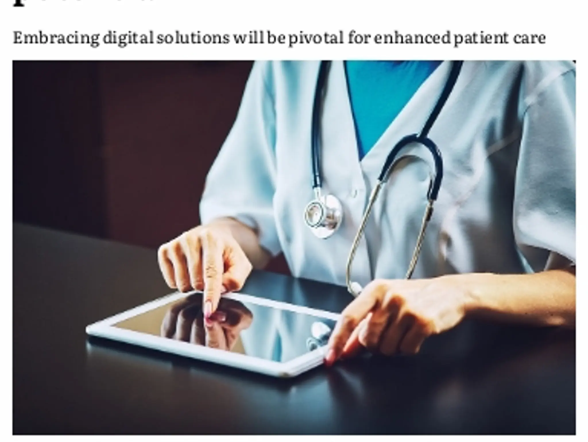 17 - DIGITAL HEALTH: Releasing healthcare tech’s potential