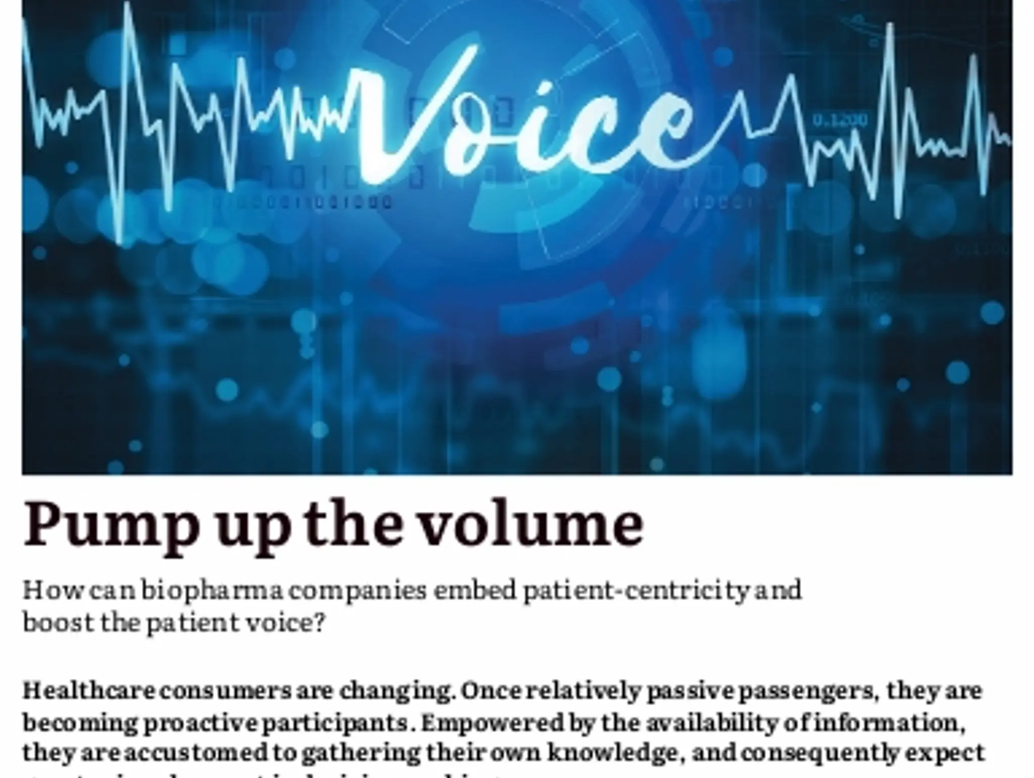 18-19 - PATIENTS: Pump up the volume